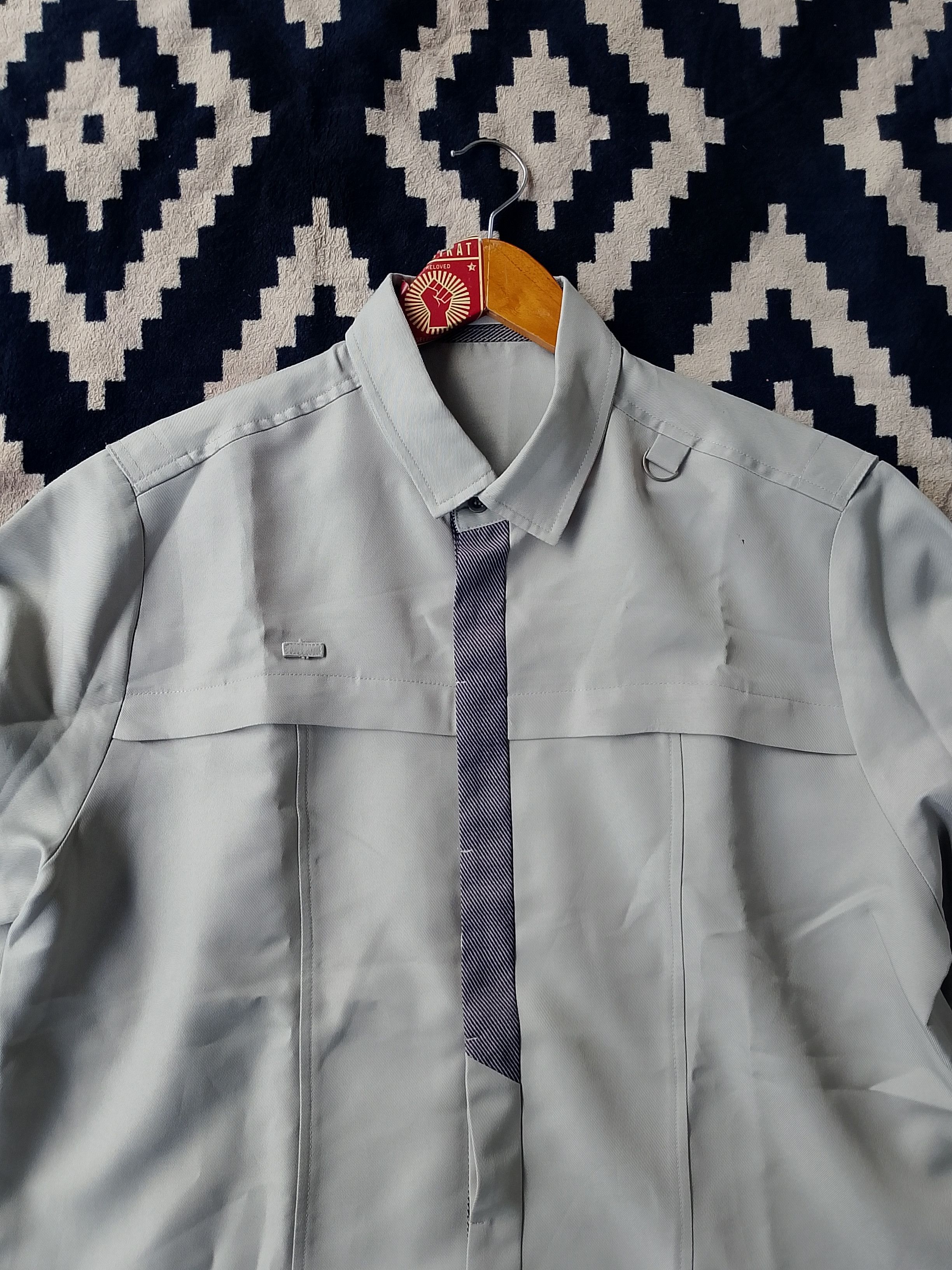 Other Vintage Chin Bee Collar Shirt Clean Tech Aesthetic Workwear Size US XL / EU 56 / 4 - 4 Thumbnail