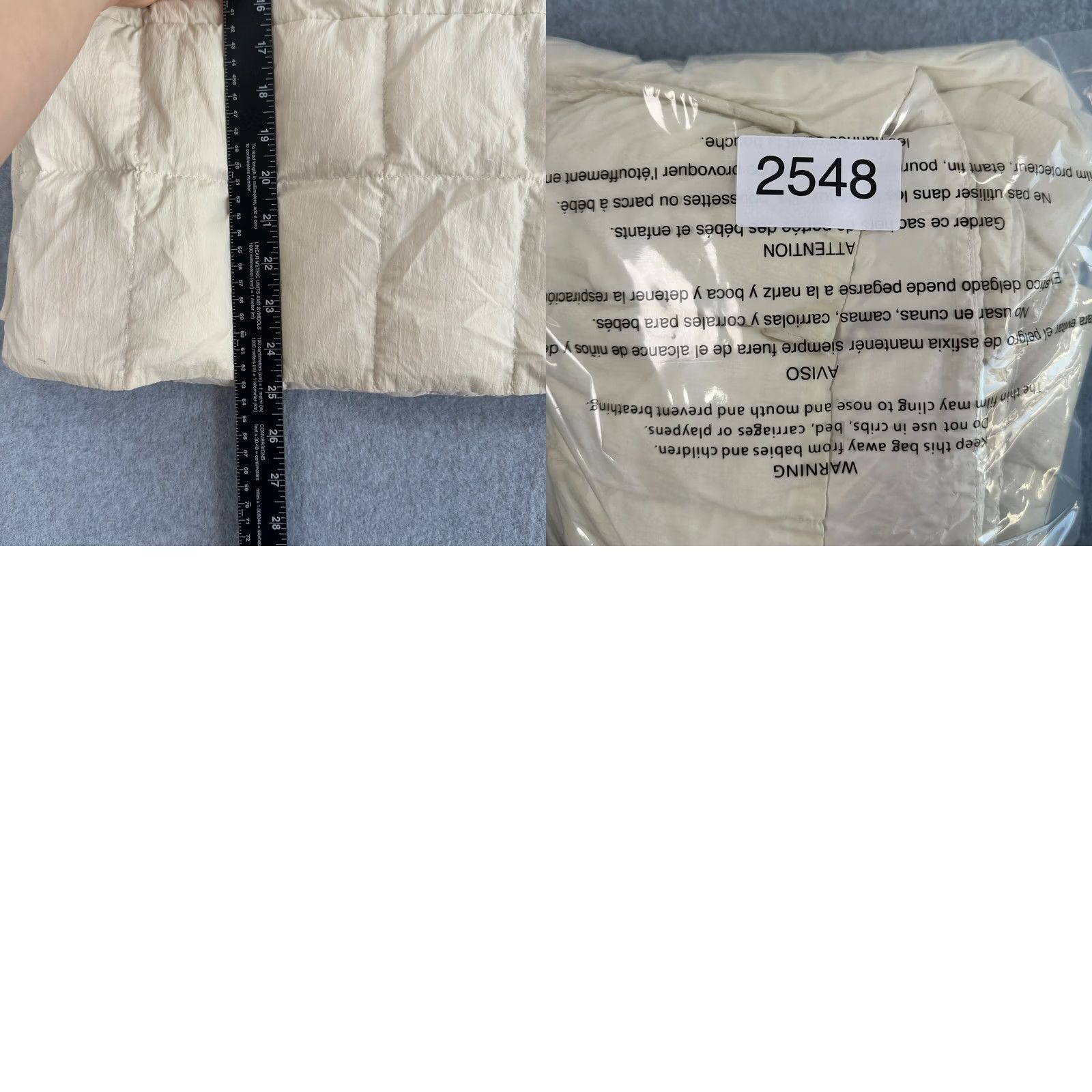 Trina Turk Trina Turk Puffer Jacket Beige Women's L Down Long Sleeve Pockets Size L / US 10 / IT 46 - 10 Thumbnail