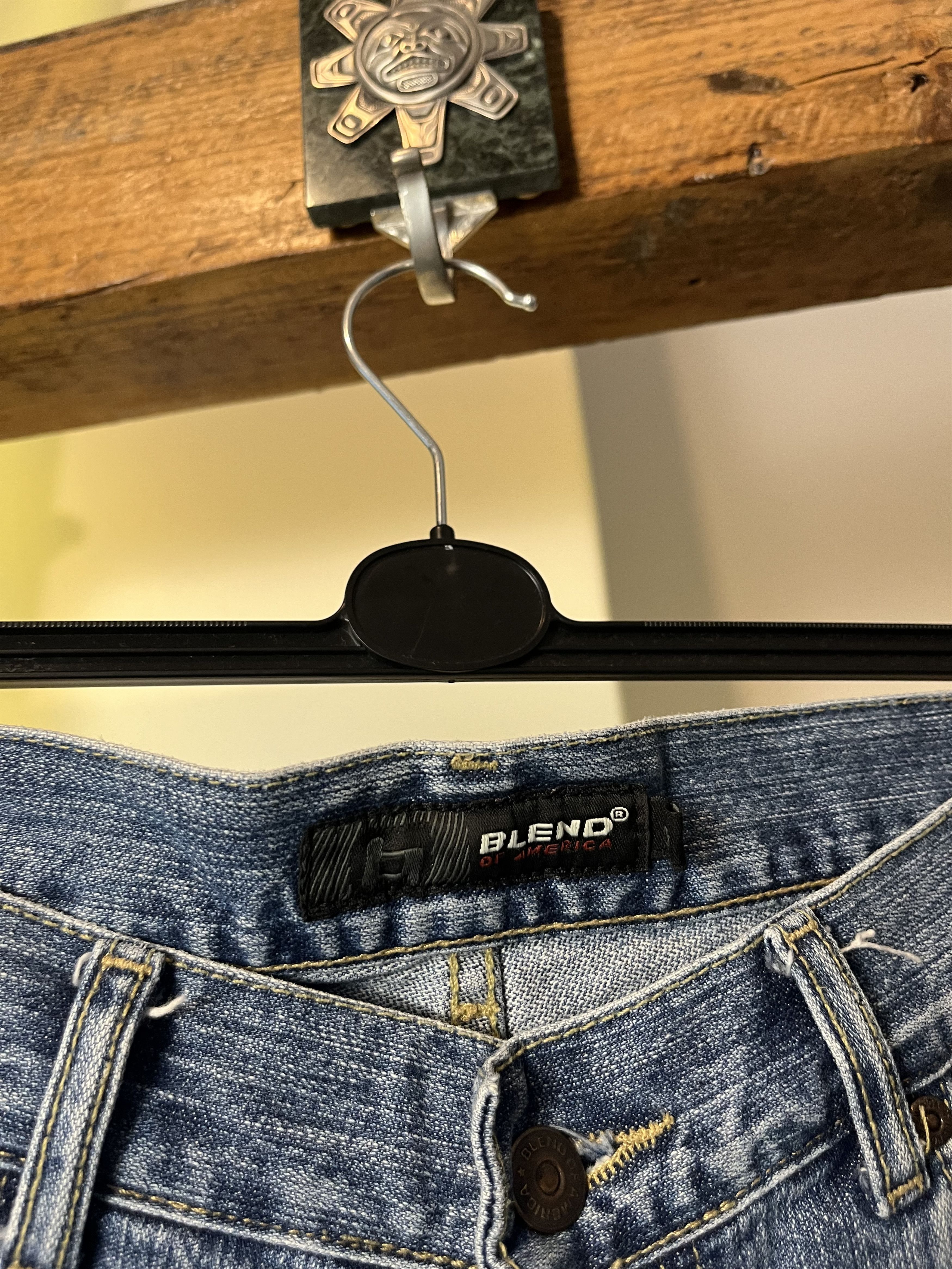 Japanese Brand × Vintage Vintage y2k Flared Washed Denim Jeans Dzwony Size US 31 - 6 Thumbnail