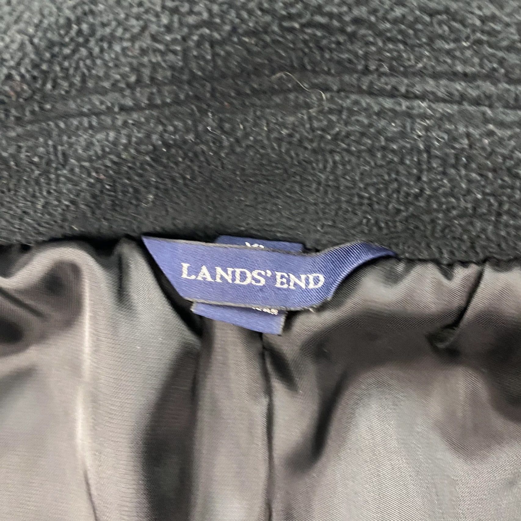 Lands' End Lands' End Pea Coat Womens XL Black Polartec Aircore 200 Fleece Double Breasted Jacket Coat Women Dark Black Winter Fall Lined Pockets Button Womens Size XXL / US 16-18 / IT 52-54 - 6 Thumbnail