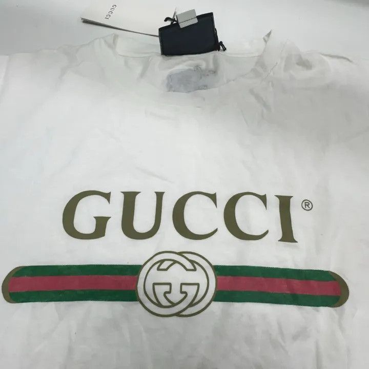 Gucci Gucci Logo Print White T-Shirt for Women-2507 Size M / US 6-8 / IT 42-44 - 2 Thumbnail