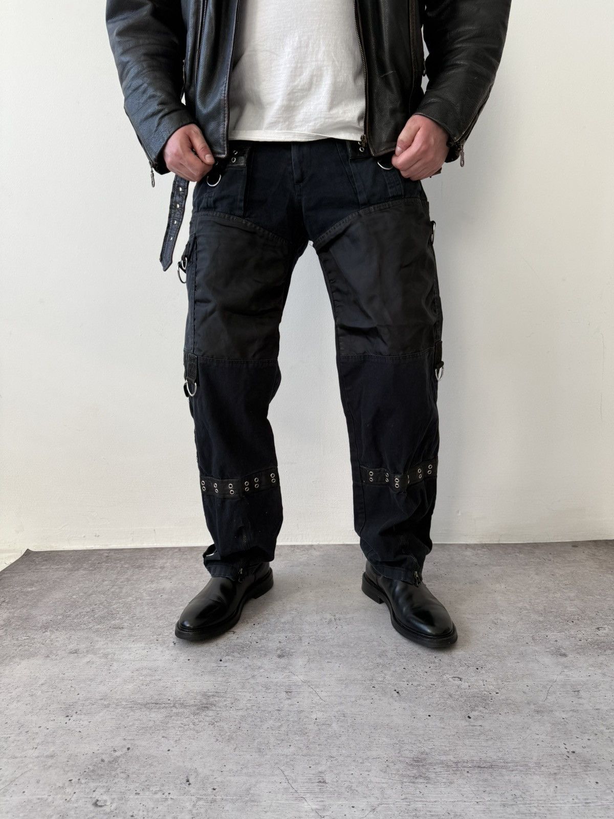 Other Archive S.D.L. Cyber Goth Bondage Pants Vintage Y2K Punk Size US 33 - 17 Thumbnail