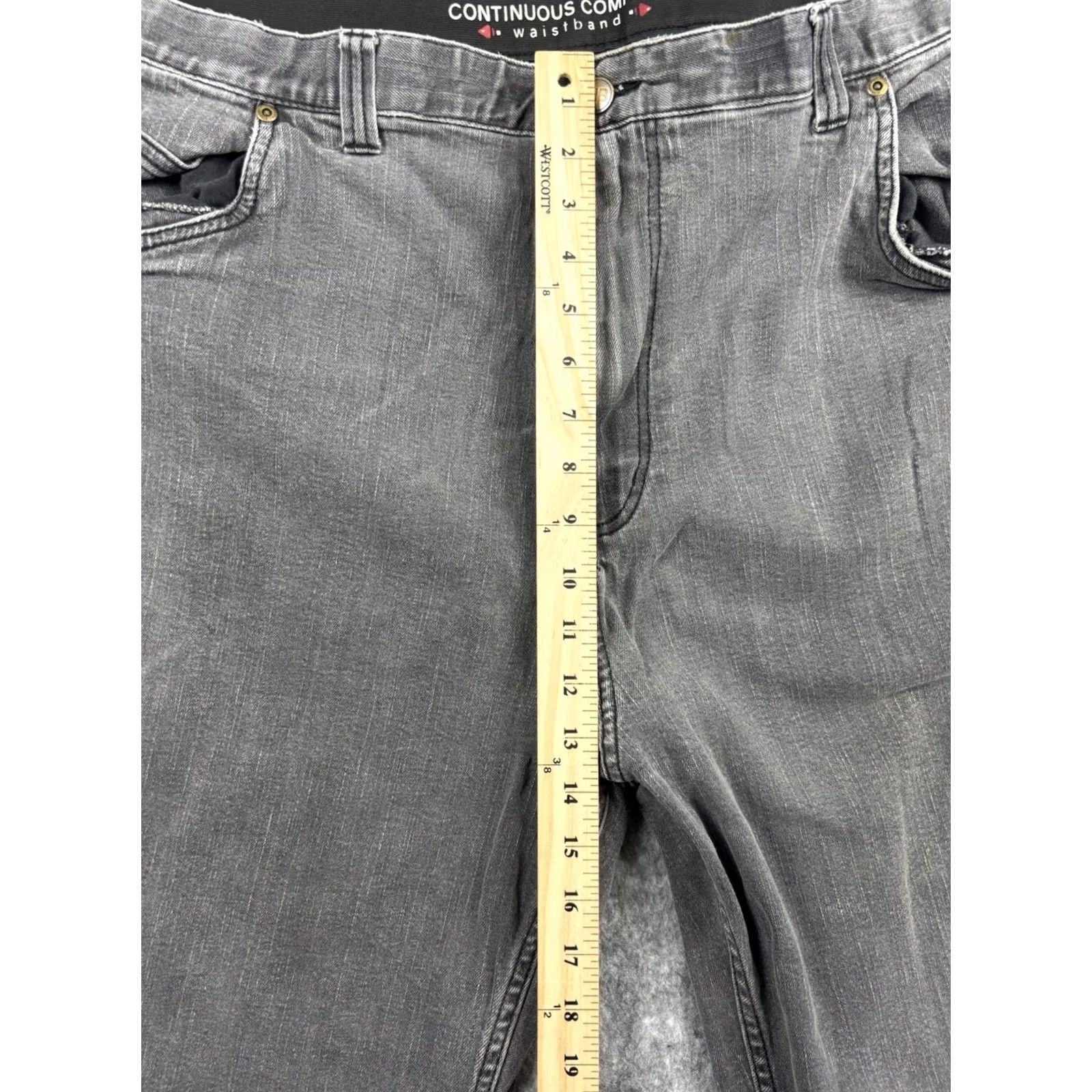 Vintage Harbor Bay Jeans Mens Black Regular Fit Stretch 44x28 DenIm Denim Button Zip Pockets 90s Big & Tall Mens Size US 44 / EU 60 - 4 Thumbnail