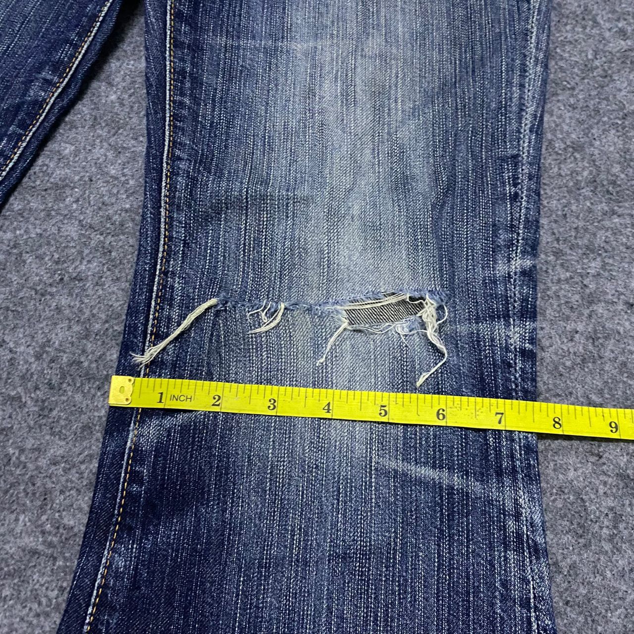 Edwin Vintage Edwin 500 VG Distressed Bootcut Denim Size US 30 / EU 46 - 12 Thumbnail