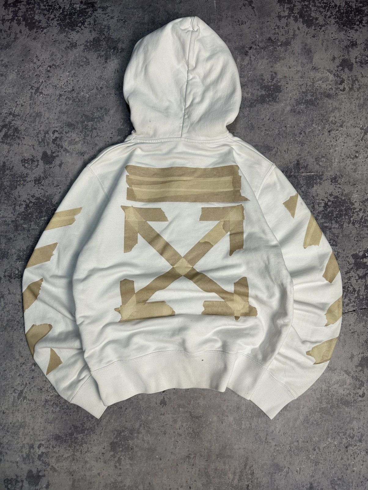 Off-White OFF-WHITE Tape Arrows Hoodie Size US S / EU 44-46 / 1 - 1 Thumbnail