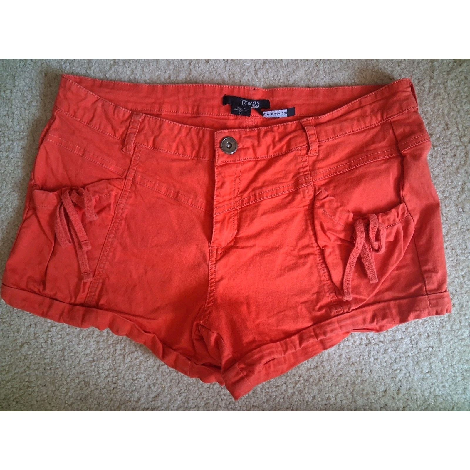 tokidoki TOKY Women's Utility Shorts Orange w Pockets Size S Size 34" / US 12 / IT 48 - 1 Thumbnail