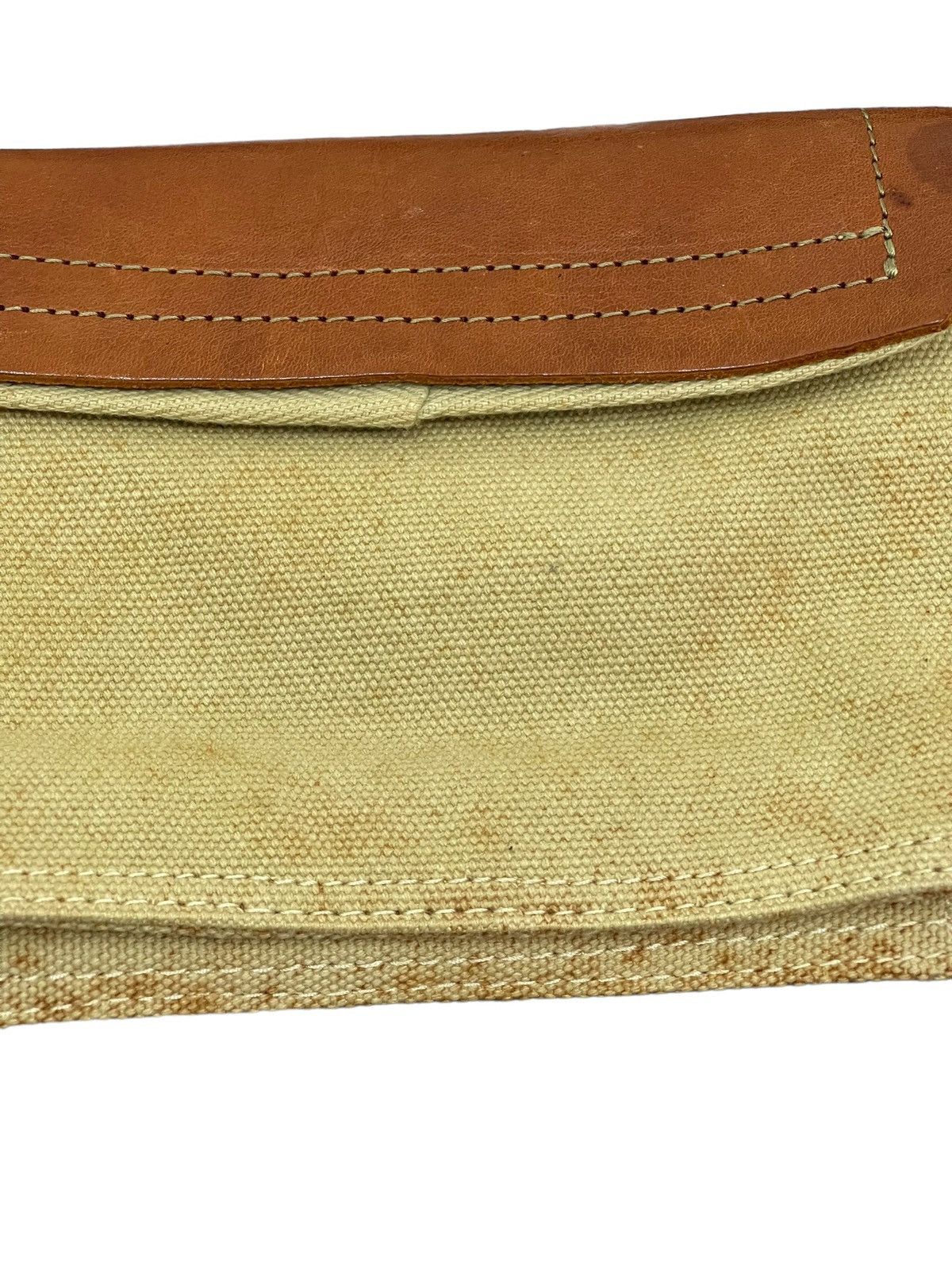 Japanese Brand Waist Bag Paquet Leather Cotton Canvas 3🟩 Size ONE SIZE - 12 Thumbnail