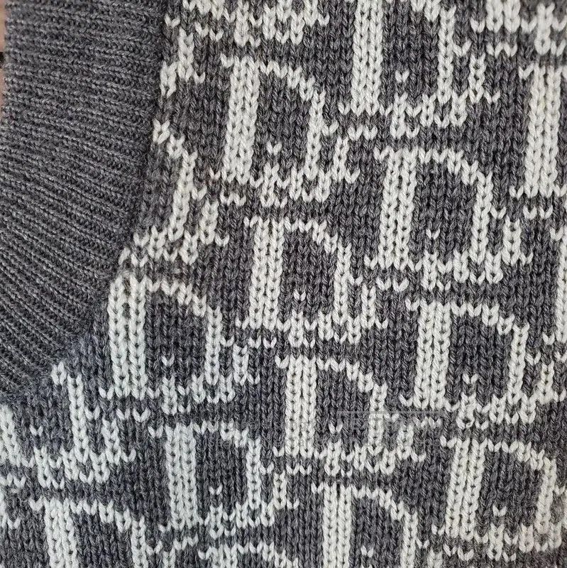 Dior Dior Women's Gray Wool Logo Sweater . Size L / US 10 / IT 46 - 9 Thumbnail