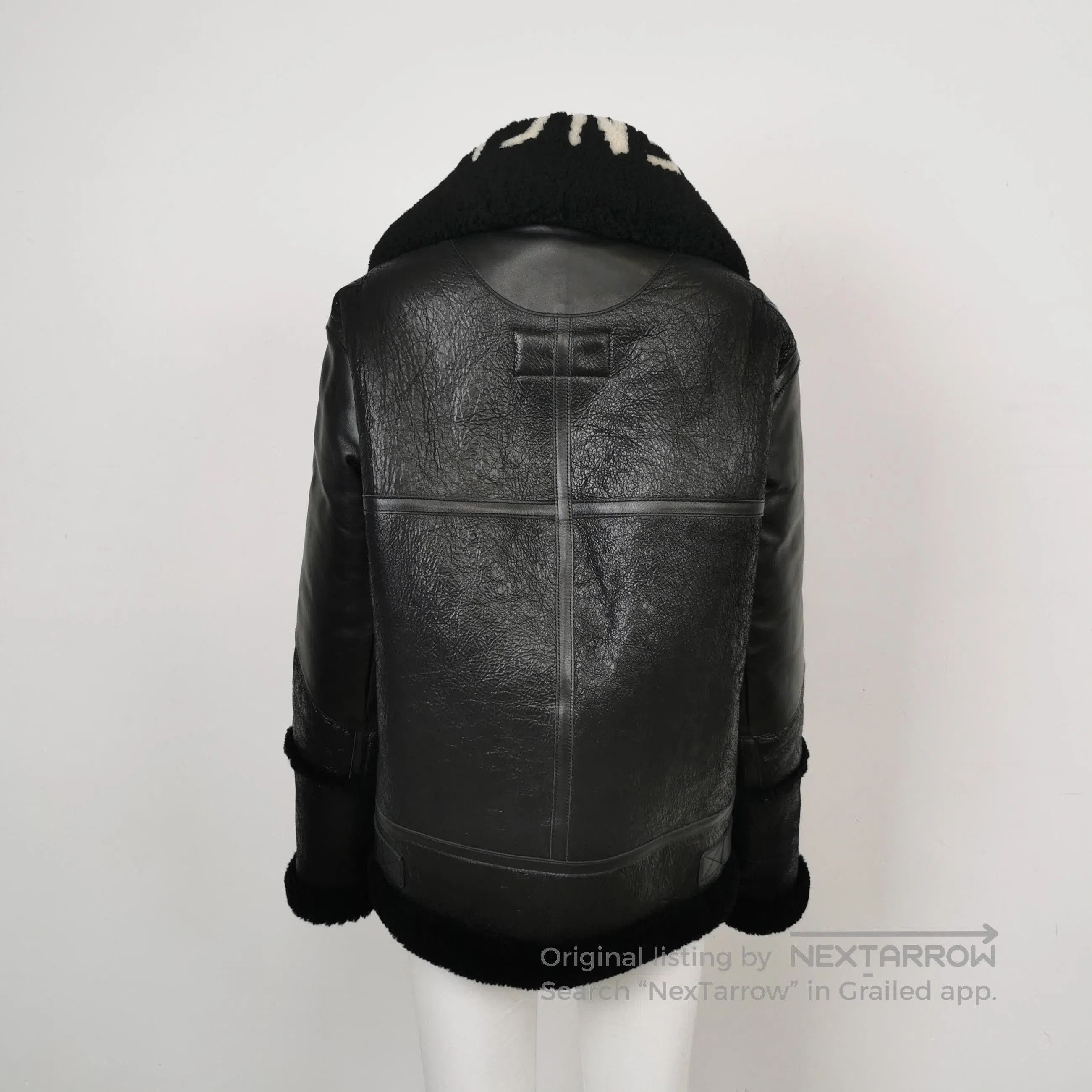 Balenciaga Balenciaga XS Black Shearling Collar Leather Jacket. Size XS / US 0-2 / IT 36-38 - 1 Thumbnail