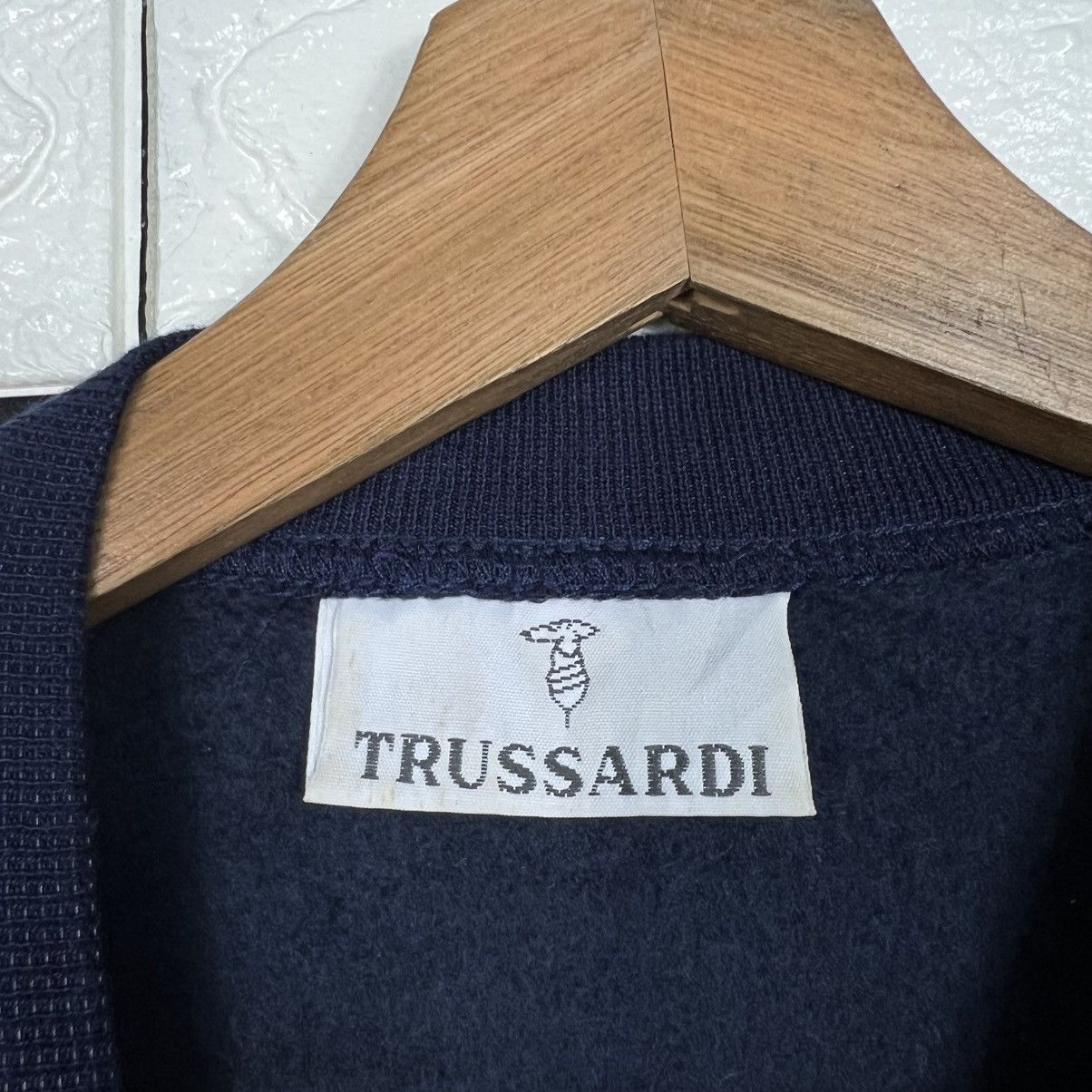 Trussardi Vintage TRUSSARDI Embroidered Big Logo Sweatshirt #3967-C181 Size US S / EU 44-46 / 1 - 9 Thumbnail