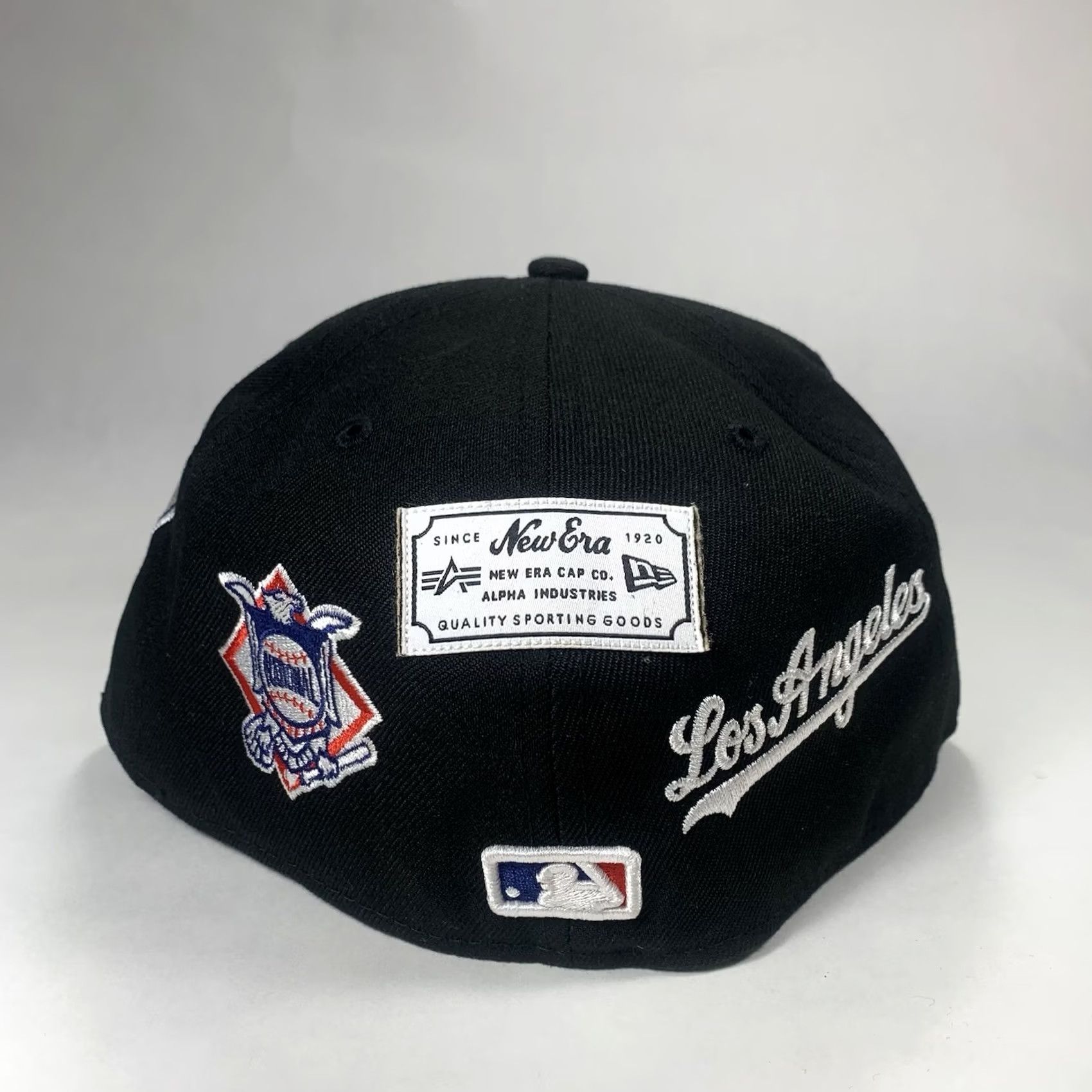 New Era New Era LA Dodgers 59Fifty Fitted Hat Cap 7 1/2 Black MLB Alpha Industries Baseball Cap Mens Size ONE SIZE - 4 Thumbnail