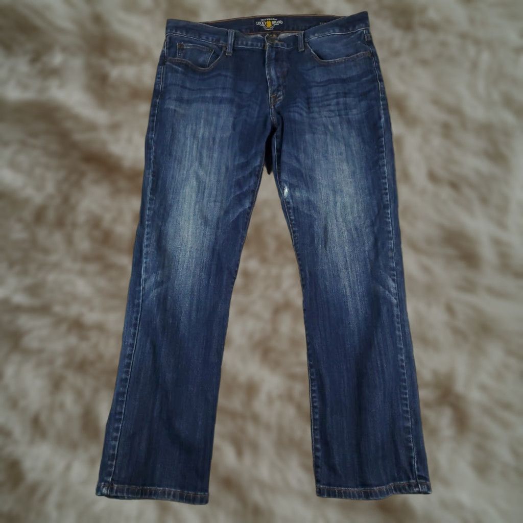 Lucky Brand Lucky Brand Mens 36x30 Extra Large Blue Straight Leg Denim Jeans Pants Size US 36 / EU 52 - 1 Thumbnail
