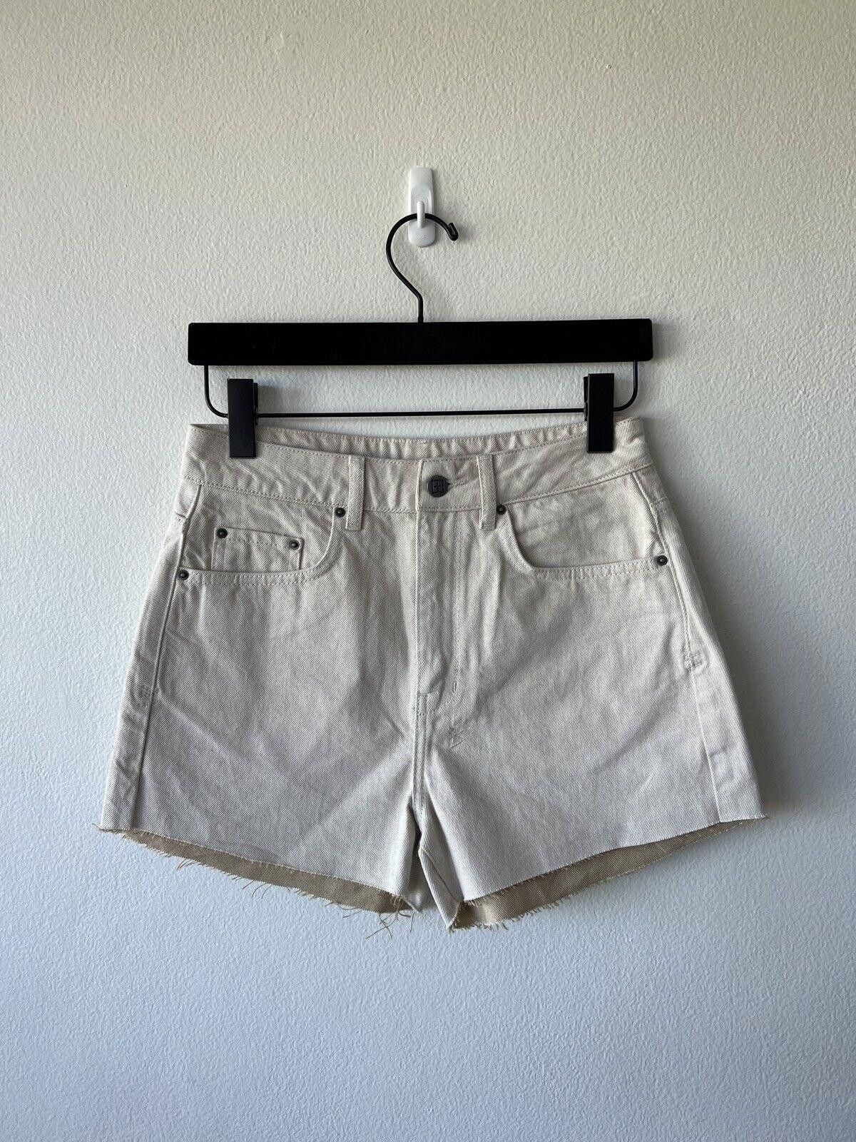 Ksubi new Ksubi womens denim short 26 small 8 kali mini off white Size 26" / US 2 / IT 38 - 1 Thumbnail