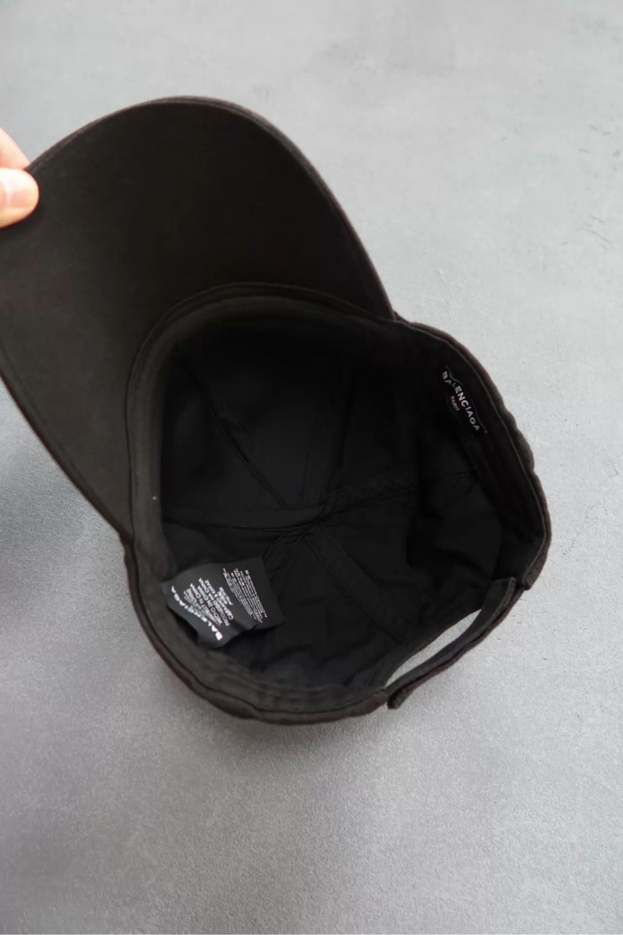 Balenciaga Balenciaga 18FW EU Logo Black Unisex Cap L Size ONE SIZE - 6 Thumbnail