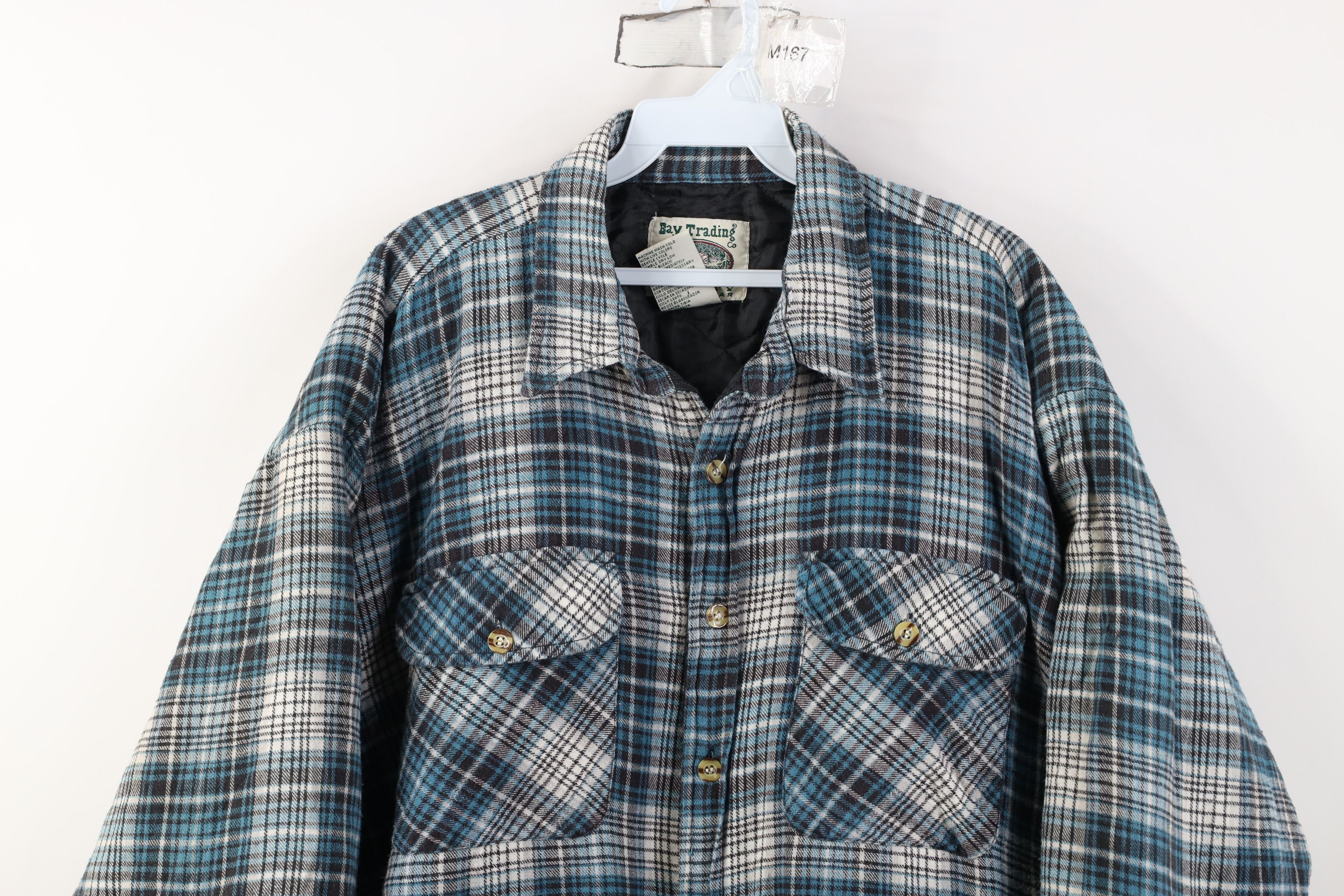 Vintage Vintage 90s Streetwear Flannel Button Shirt Jacket Plaid Size US XXL / EU 58 / 5 - 2 Thumbnail