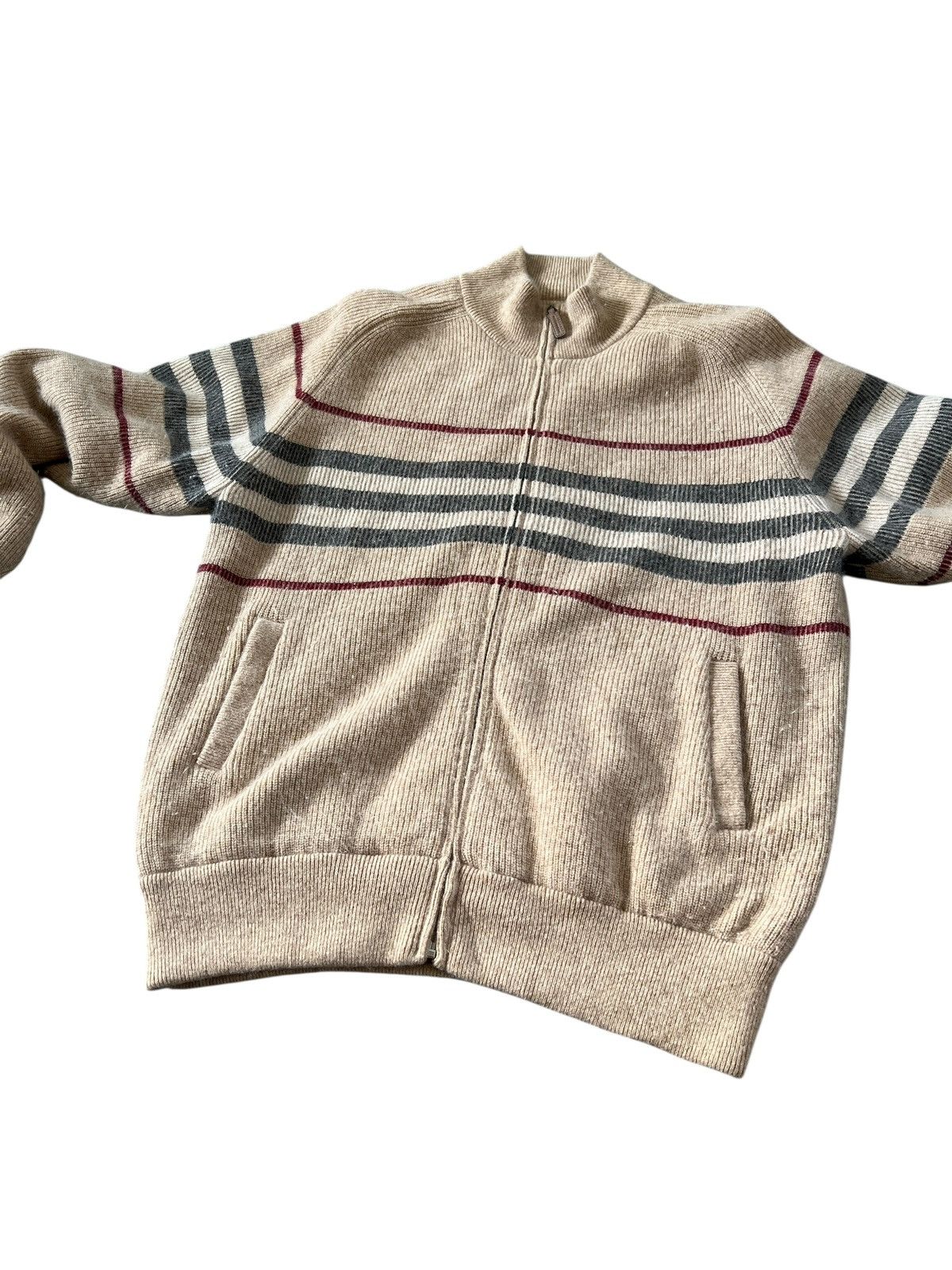 Burberry Burberry Cashmere Wool Blend Zipper Sweater Size US L / EU 52-54 / 3 - 7 Thumbnail