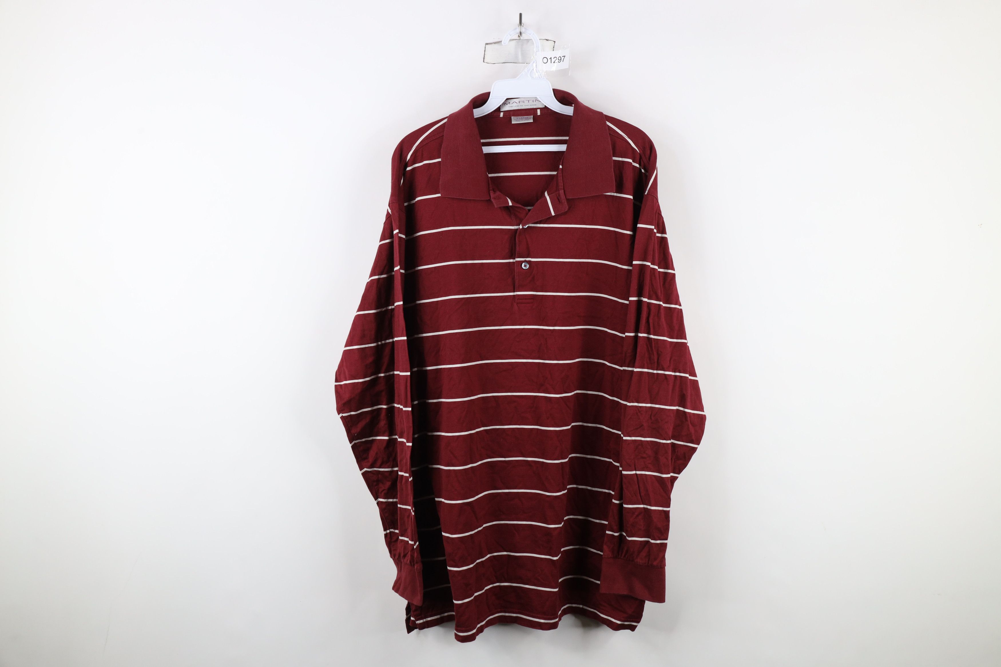 Vintage Vintage 90s Streetwear Pima Cotton Long Sleeve Polo Shirt Size US XL / EU 56 / 4 - 1 Thumbnail