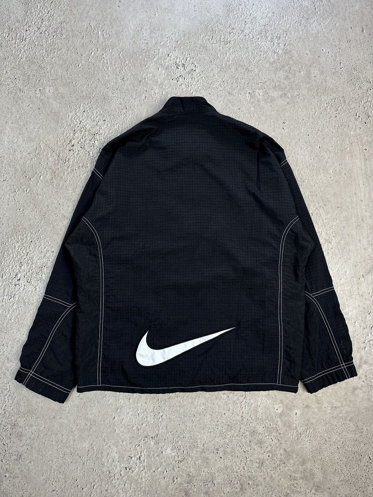 Nike × Vintage Vintage Nike Y2K Nylon Jacket Drill Embroidered Big Logo Size US M / EU 48-50 / 2 - 10 Thumbnail