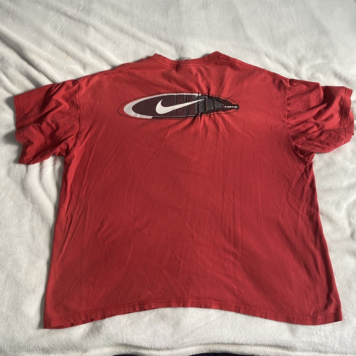 Nike × Vintage Vintage Nike T Shirt Red Size US XL / EU 56 / 4 - 3 Thumbnail