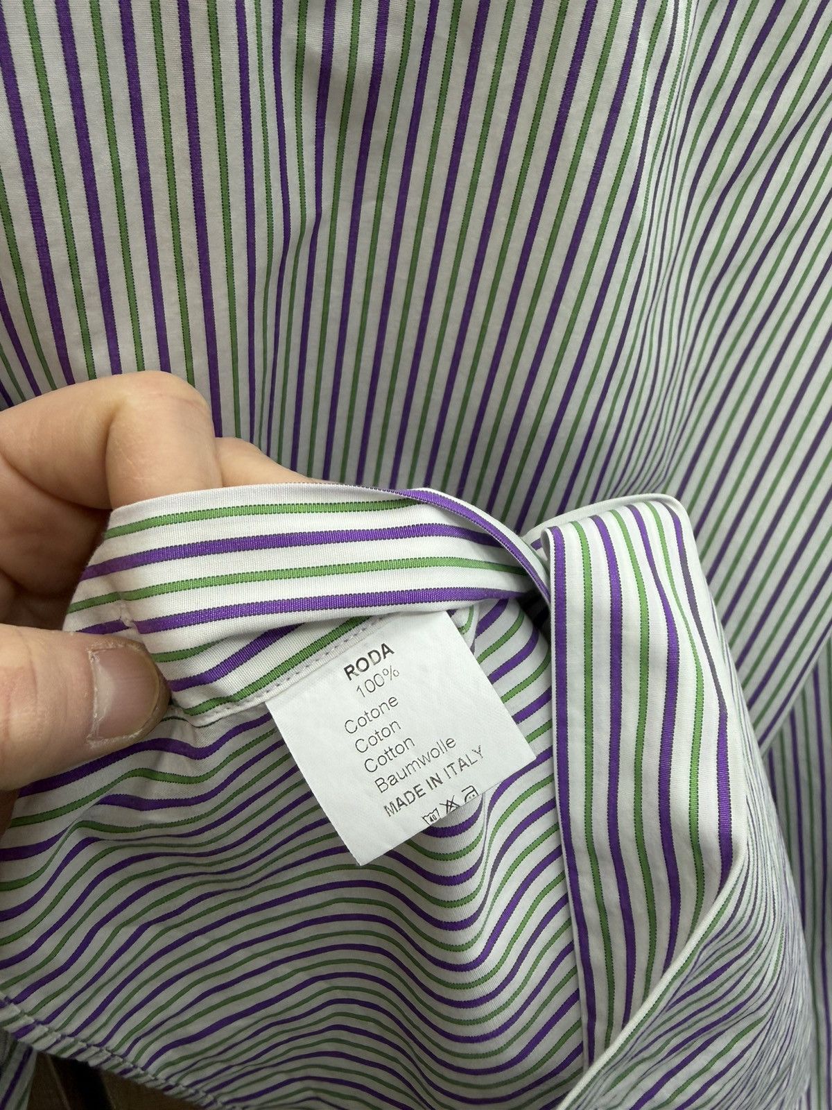 Other RODA Striped Cotton Shirt Men’s Size 42 16 1/2 Size US L / EU 52-54 / 3 - 10 Thumbnail