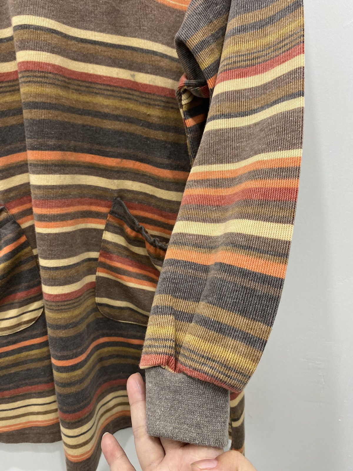 Vintage D Three Striped Vintage Earth Tone Nerdy Top Japanese Style Size ONE SIZE - 4 Thumbnail