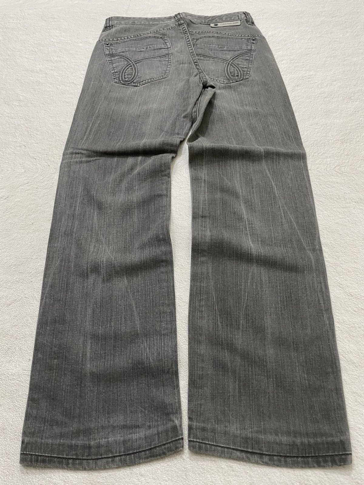 Le Grande Bleu (L.G.B.) Calvin Klein Jeans Gray Denim Pants Straight Leg Y2K Style Size US 29 - 5 Thumbnail