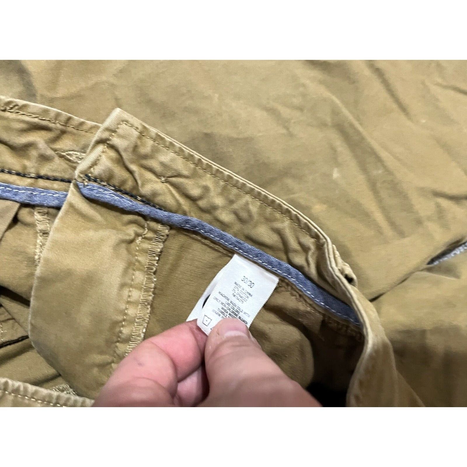 Vintage Aéropostale Slim Straight Khaki Chino Pants 30x30 Beige Mens Size US 30 / EU 46 - 6 Thumbnail
