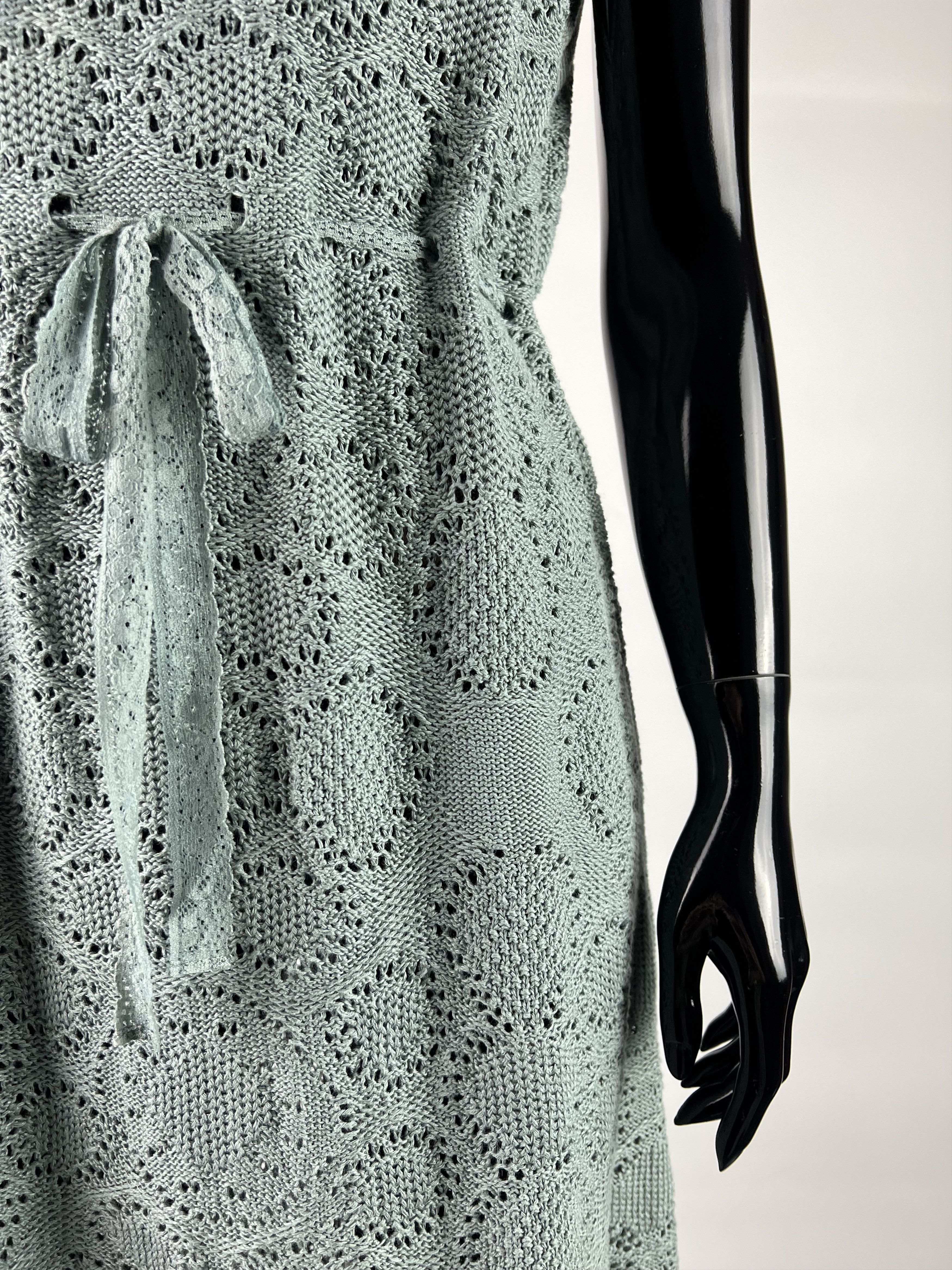 Other Falconeri Mesh Knit Belted Midi Dress Size L Size L / US 10 / IT 46 - 9 Thumbnail