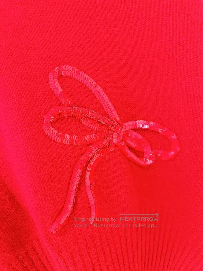 Valentino Valentino Bow sequin cashmere sweater Size XS / US 0-2 / IT 36-38 - 6 Thumbnail