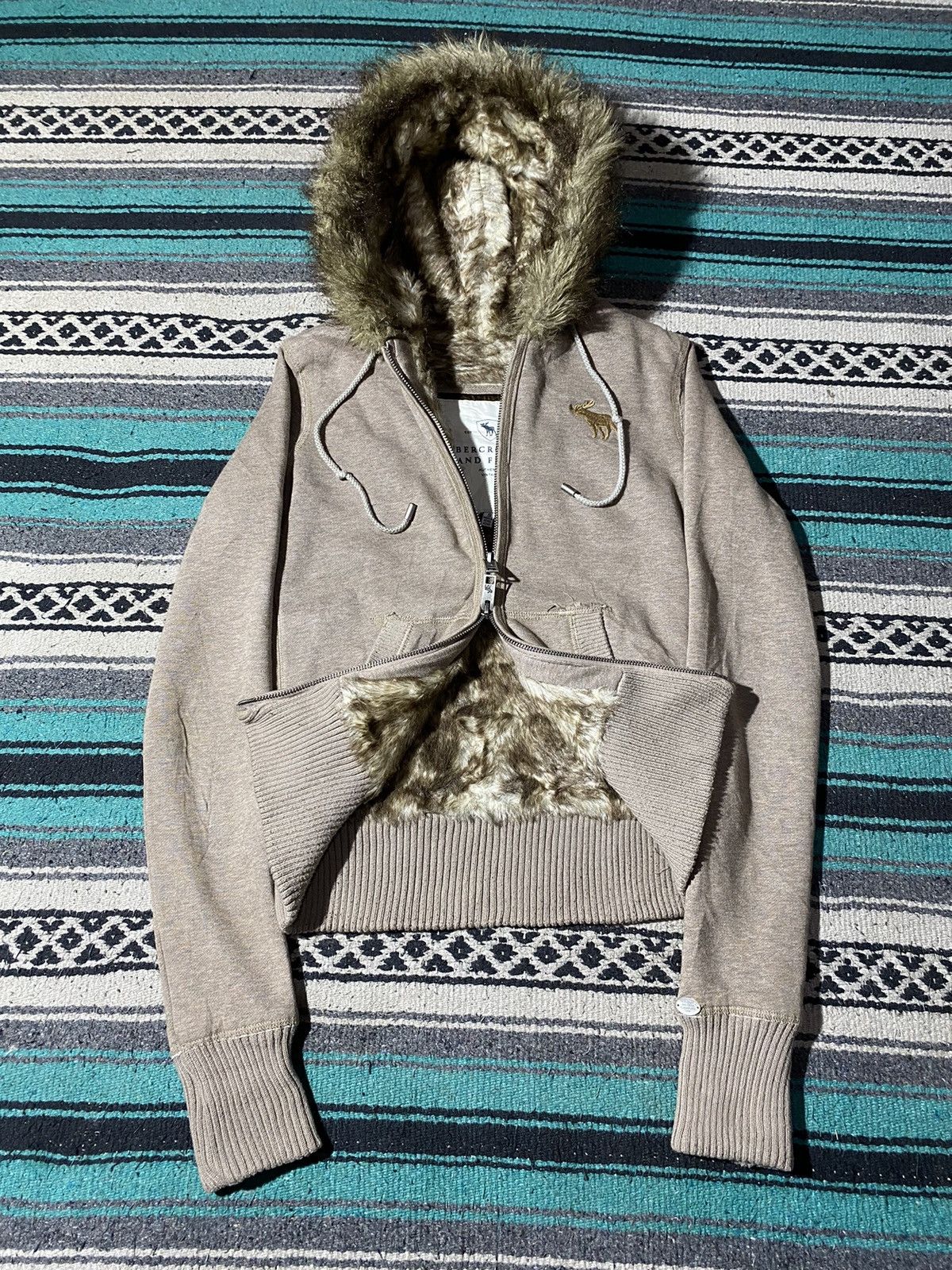 If Six Was Nine Abercrombie Fur Faux Zip Hoodie Size US S / EU 44-46 / 1 - 1 Thumbnail