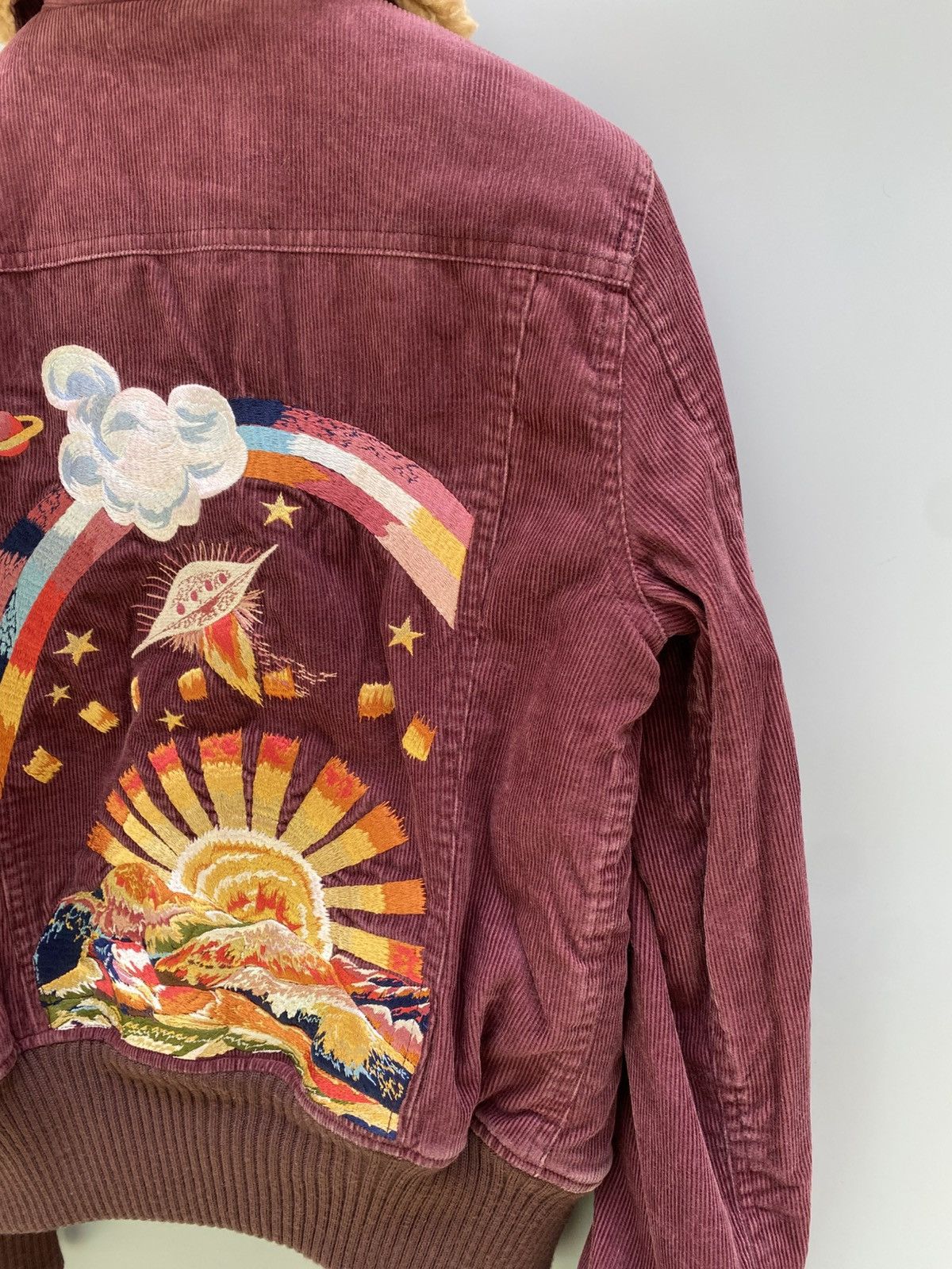 Hysteric Glamour 1980s Hysteric Glamour- Embroidered Corduroy Sherpa Jacket Size US XS / EU 42 / 0 - 6 Thumbnail
