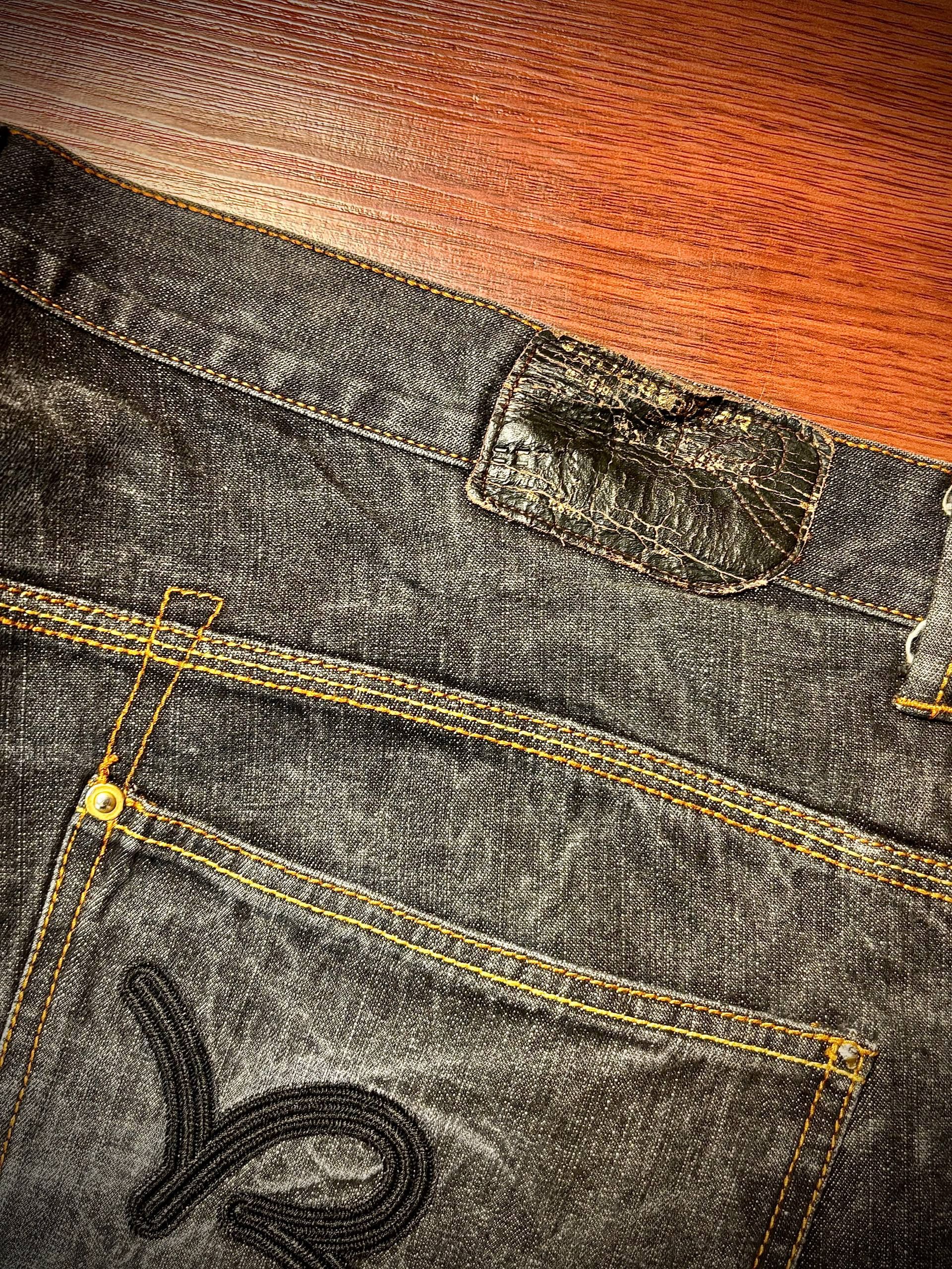Rocawear Vintage 00s Roca wear Big R Black Wash Denim Pants Size US 44 / EU 60 - 6 Thumbnail