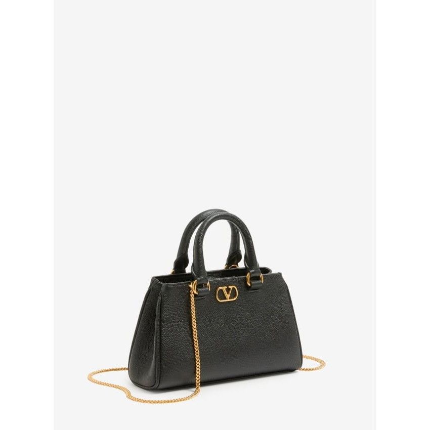 Valentino VALENTINO GARAVANI VLogo Signature Black Grainy Calfskin Min Size ONE SIZE - 2 Thumbnail