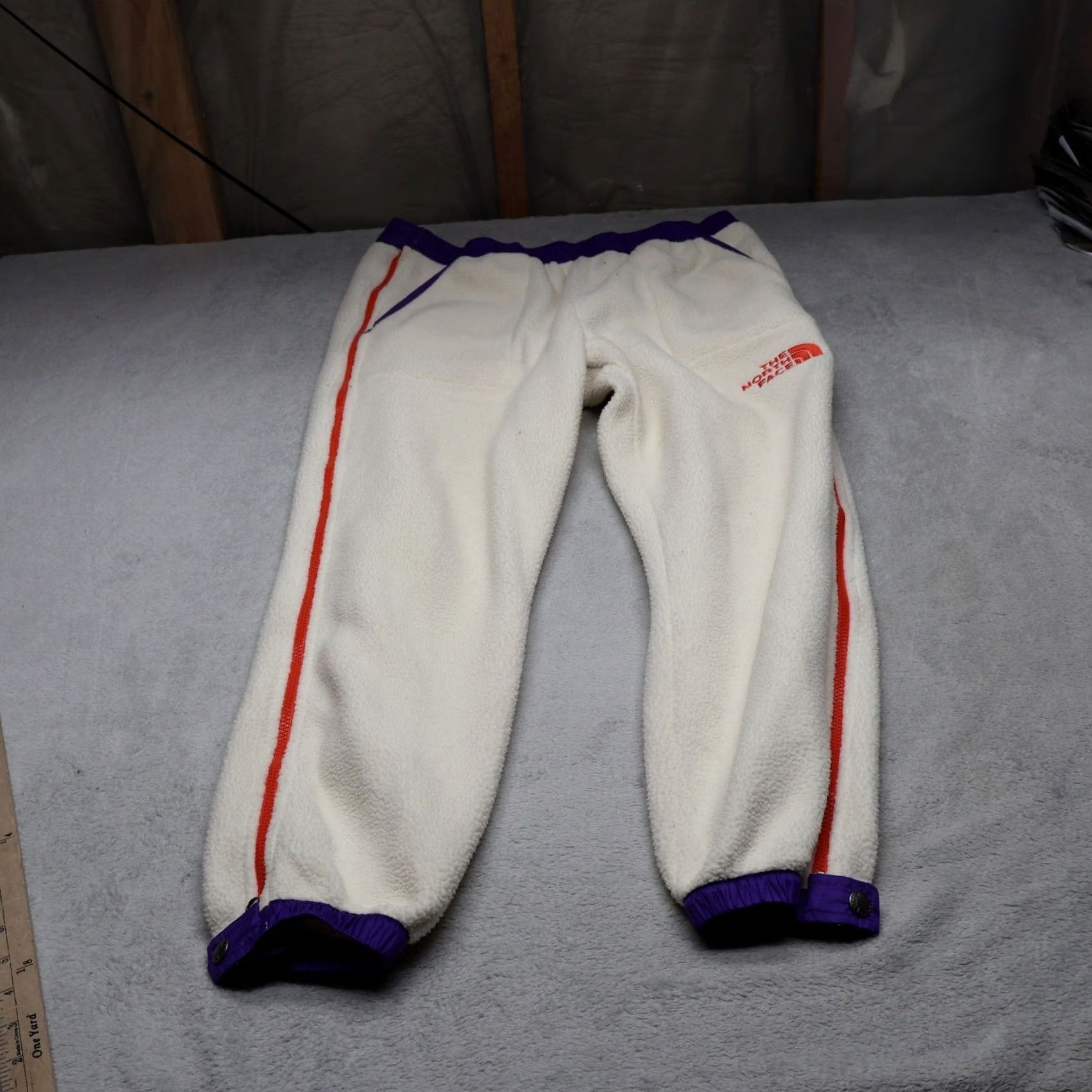 The North Face VINTAGE The North Face Pants Women Large White Fleece Joggers Outdoor Winter 34x29 Size 24" / US 00 / IT 34 - 2 Thumbnail