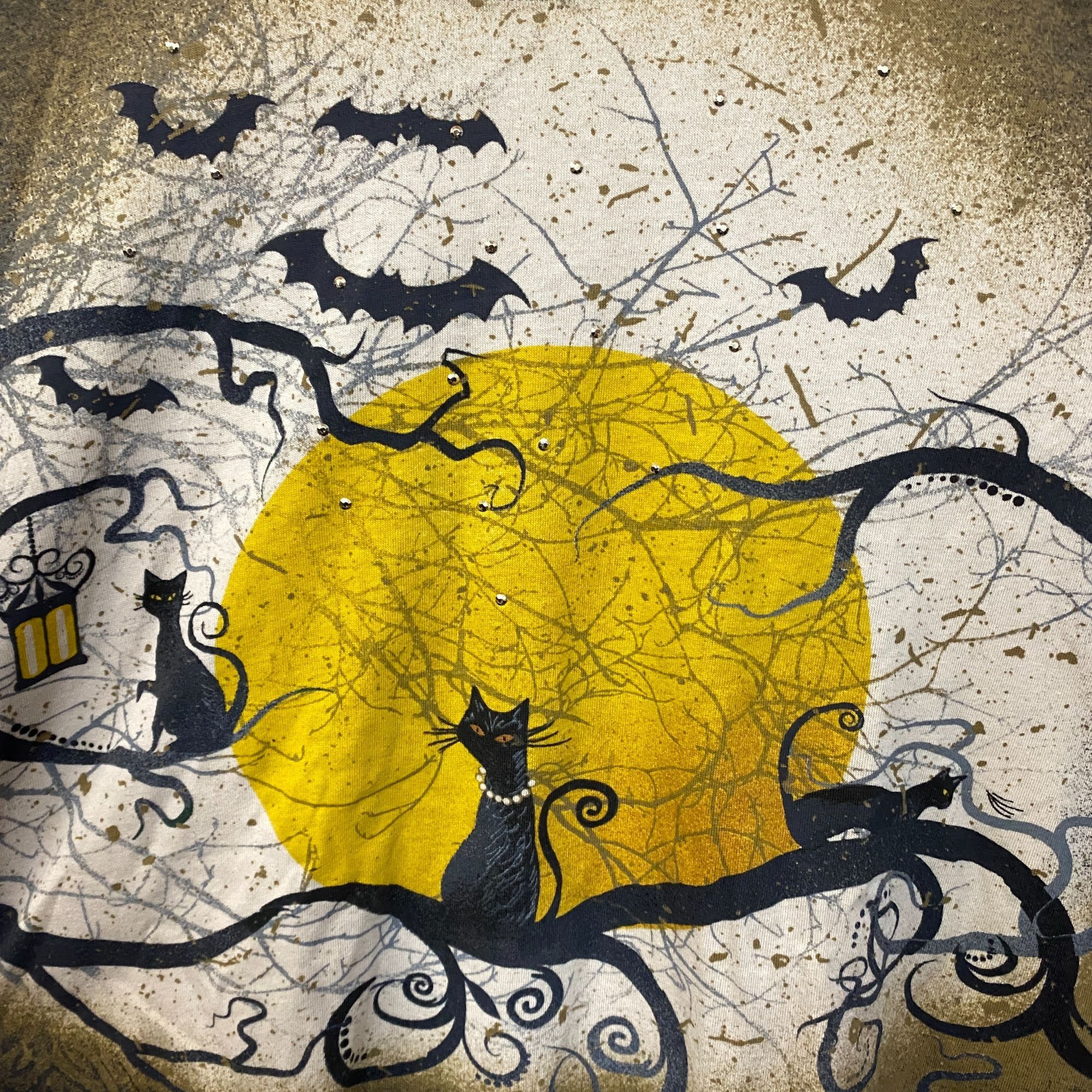 Other Halloween Top Full Moon Witchy Quarter Sleeve T-Shirt XL Size XL / US 12-14 / IT 48-50 - 2 Thumbnail
