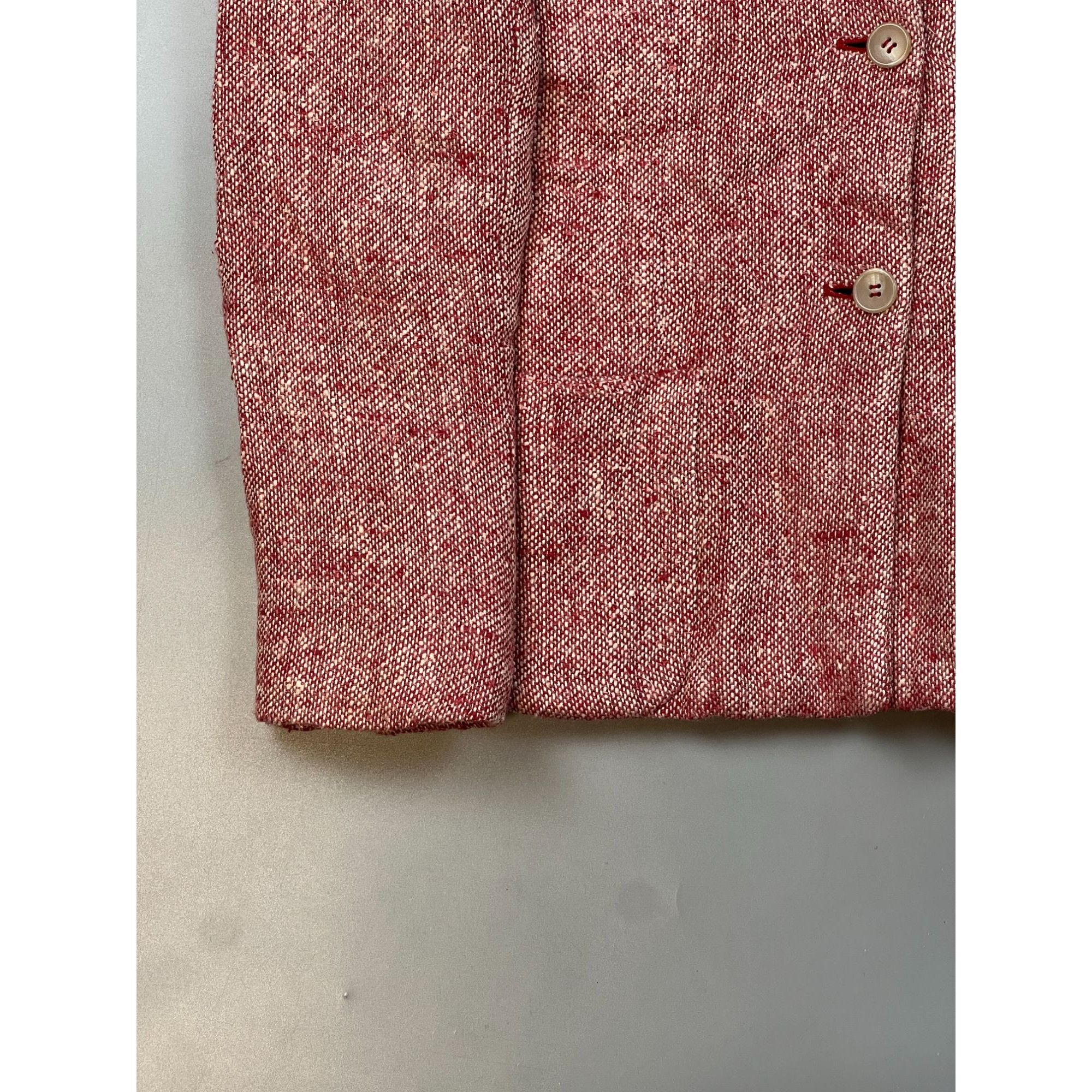 Isaia Napolii Isaia Napolii Hemp Wool Tweed Blend Blazer (Y0710) Size L / US 10 / IT 46 - 2 Thumbnail