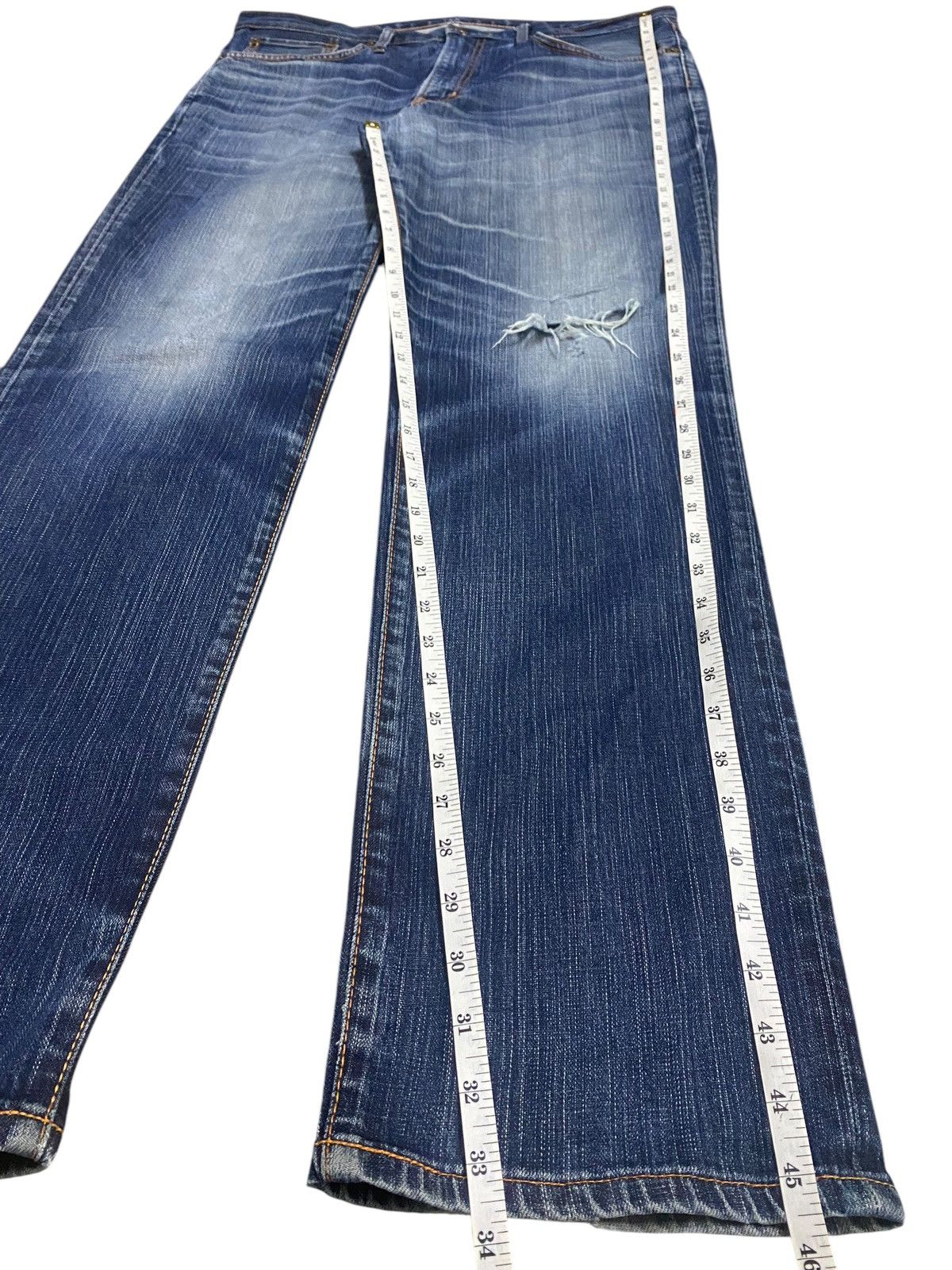 Edwin Vintage JapaneseBrands Edwin 504 Distressed Loose Jeans Size US 39 - 15 Thumbnail