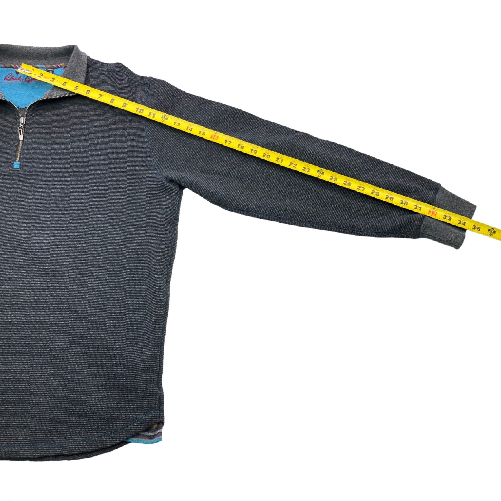 Robert Graham Robert Graham Pullover Men’s 100% Cotton 1/4 Zip Gray XL Size US XL / EU 56 / 4 - 5 Thumbnail