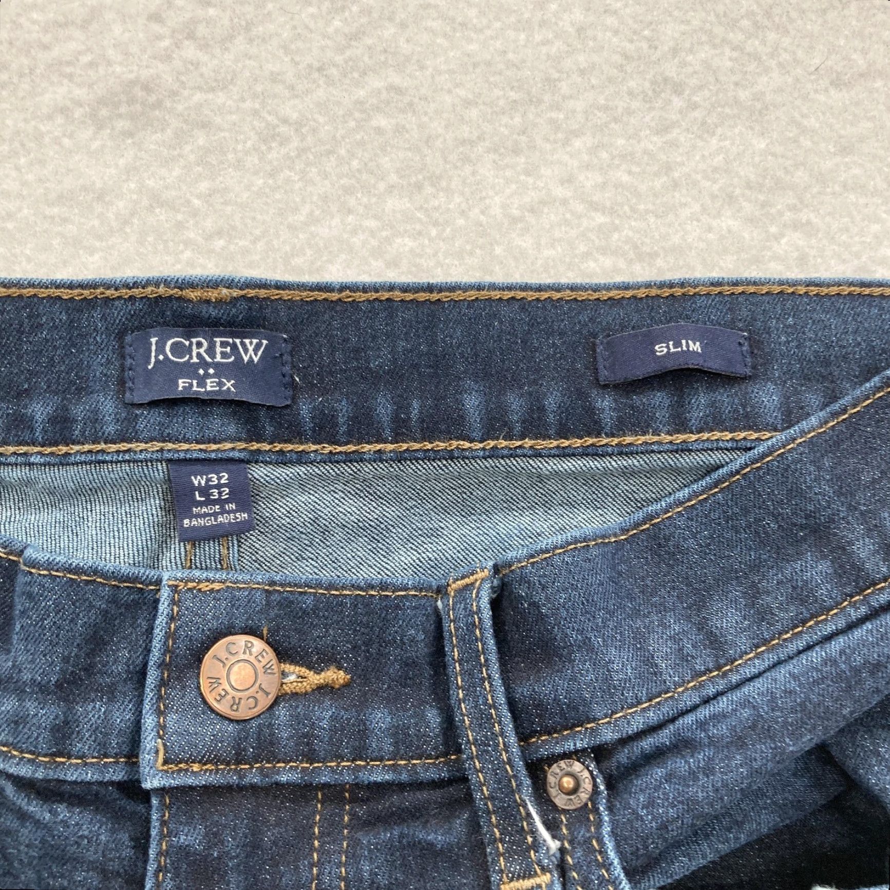 J.Crew J.CREW Jeans Mens 32x32 Blue Slim Straight Signature Flex Stretch Denim Preppy Size US 32 / EU 48 - 4 Thumbnail