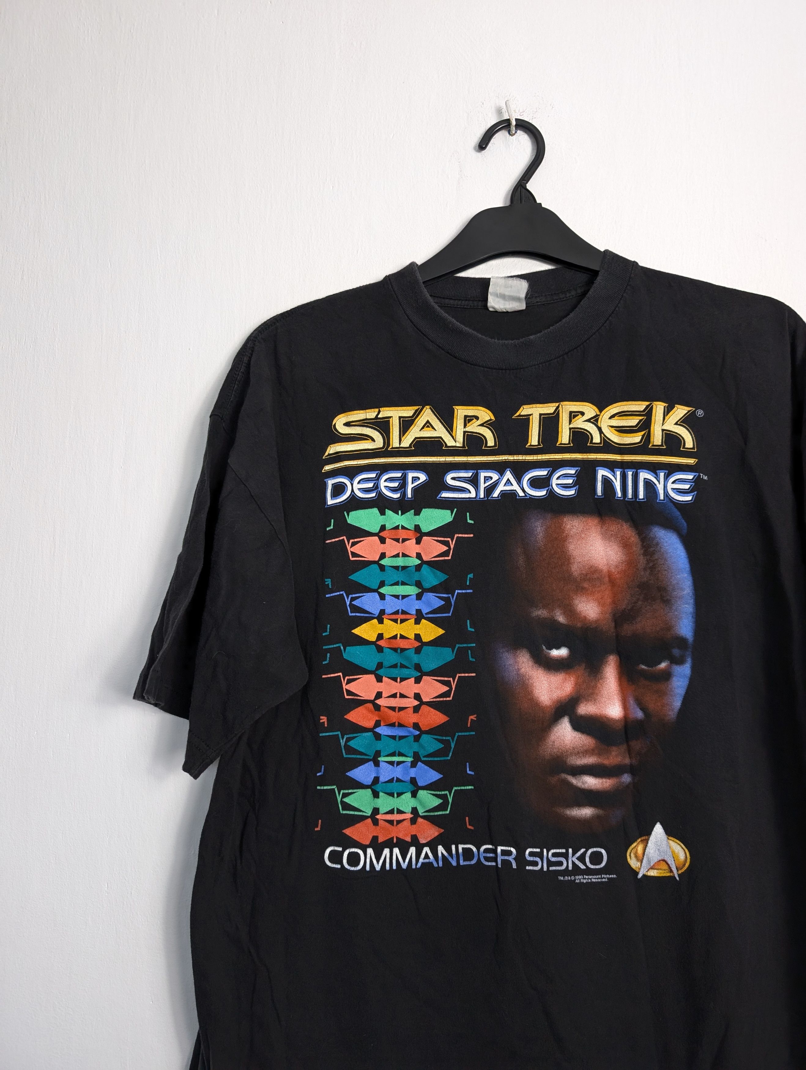 Vintage Star Trek 1993 90s Commander Sisko T-shirt Vintage Size US XL / EU 56 / 4 - 2 Thumbnail