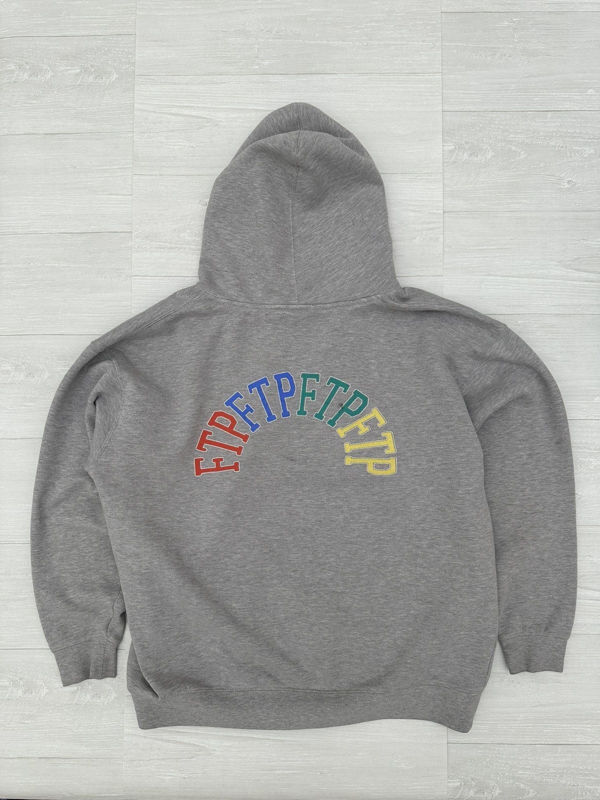 image of Fuck The Population Multi Color Arc Logo Hoodie Sz. 2Xl in Grey, Men's