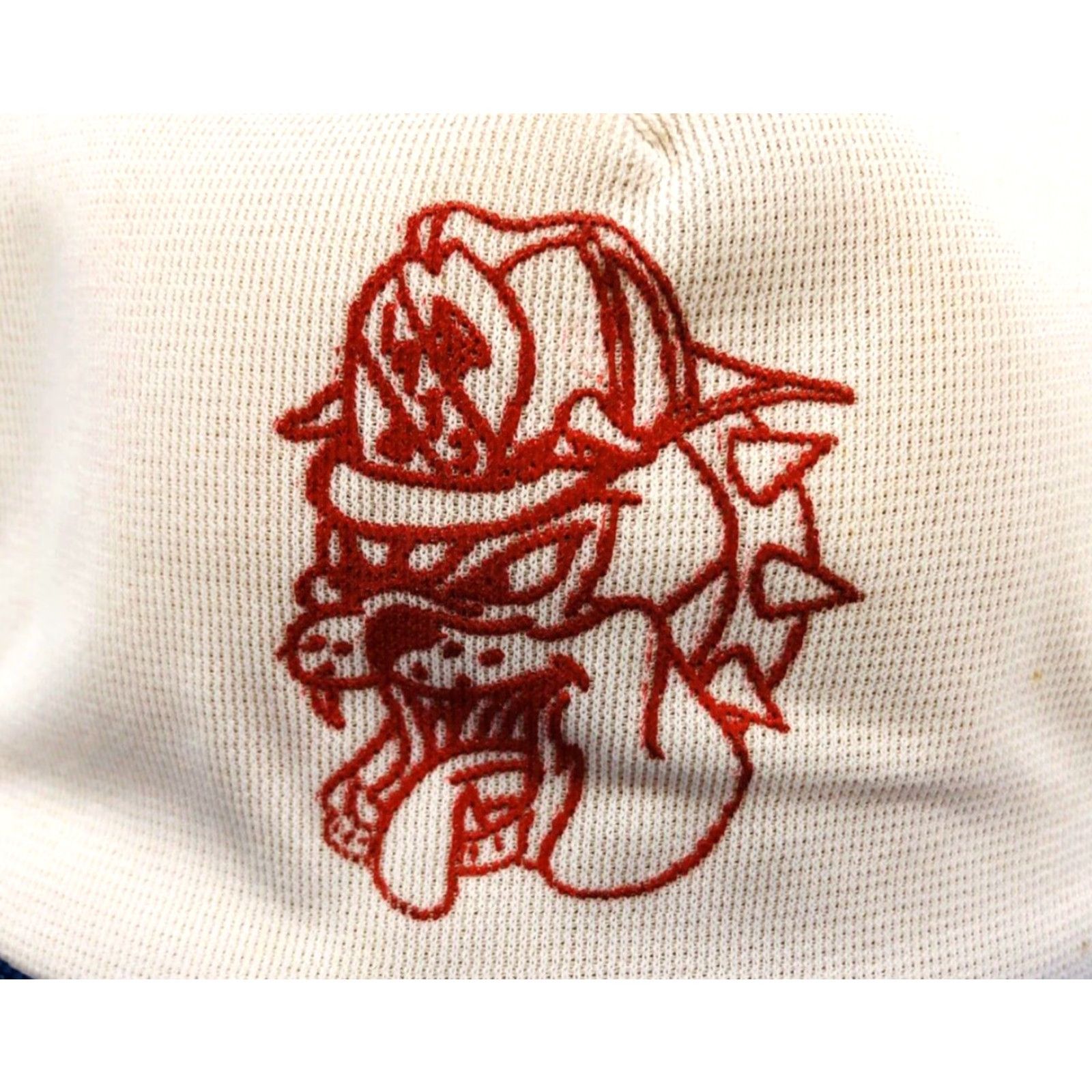 Vintage VINTAGE Blue White Snapback Trucker Hat Cap Firefighter Fireman Bulldog Dog Men Adjustable Cap Size ONE SIZE - 3 Thumbnail
