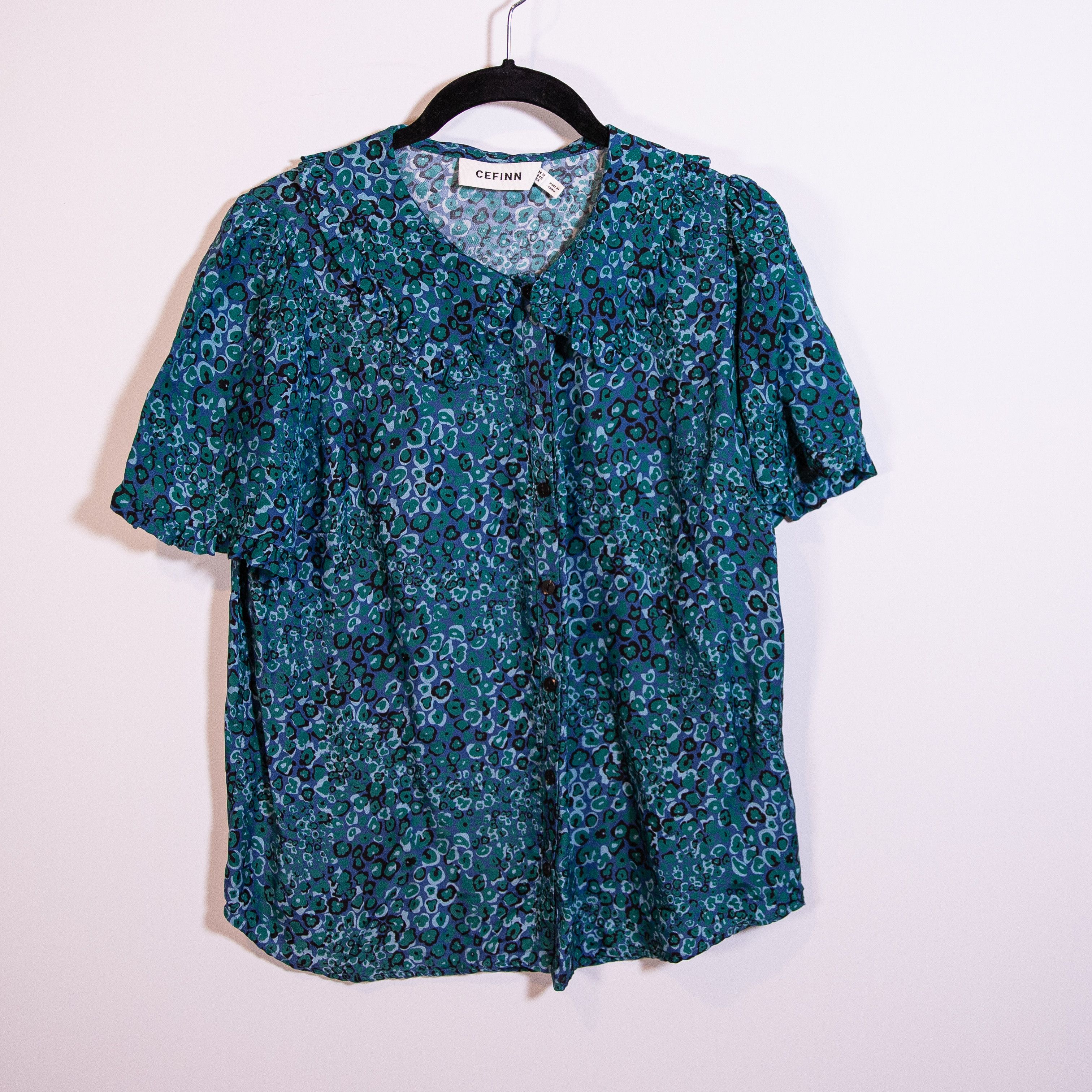 Other Cefinn Silk Chiffon Blue Green Print Pattern Size M / US 6-8 / IT 42-44 - 1 Thumbnail