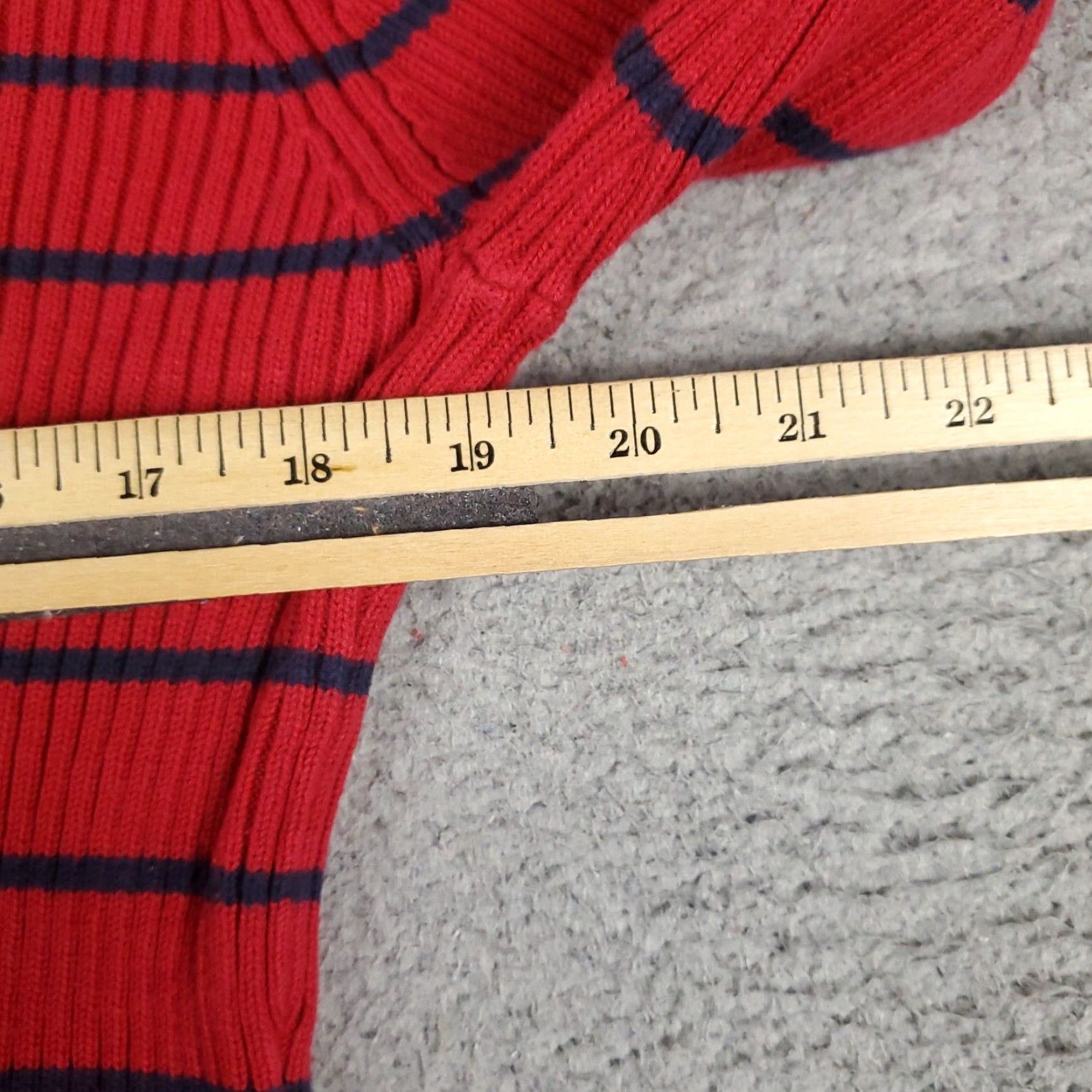 Tommy Hilfiger Tommy Hilfiger Sweater Womens Medium Red Striped Pullover Sweatshirt Size M / US 6-8 / IT 42-44 - 7 Thumbnail