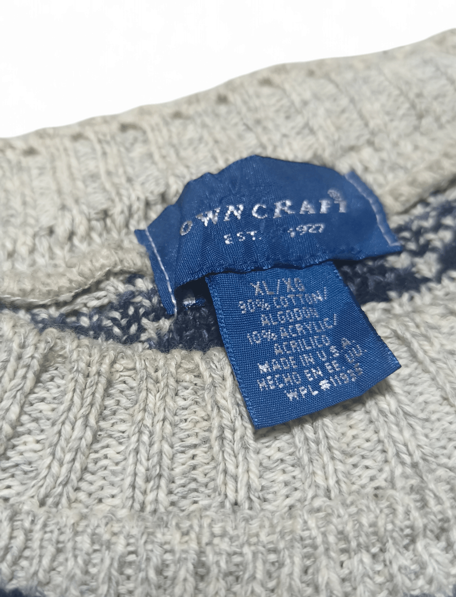 Other Vintage 90s OWN CRAFT Ethnic Striped Motifs Knit Sweater Size US XL / EU 56 / 4 - 7 Thumbnail