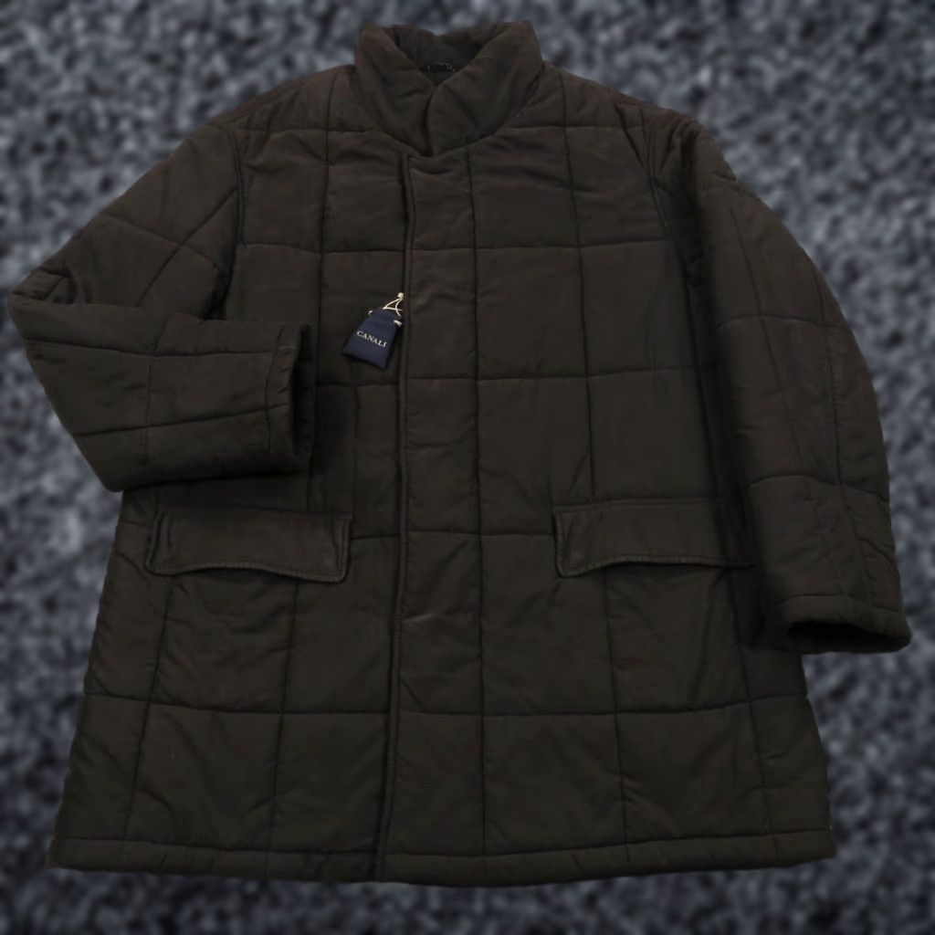 Canali Canali Coat 56 (46R) Cashmere Wool Quilt Lined Rain Puffer Towne Field Jacket Coat Shirt? Size US S / EU 44-46 / 1 - 1 Thumbnail