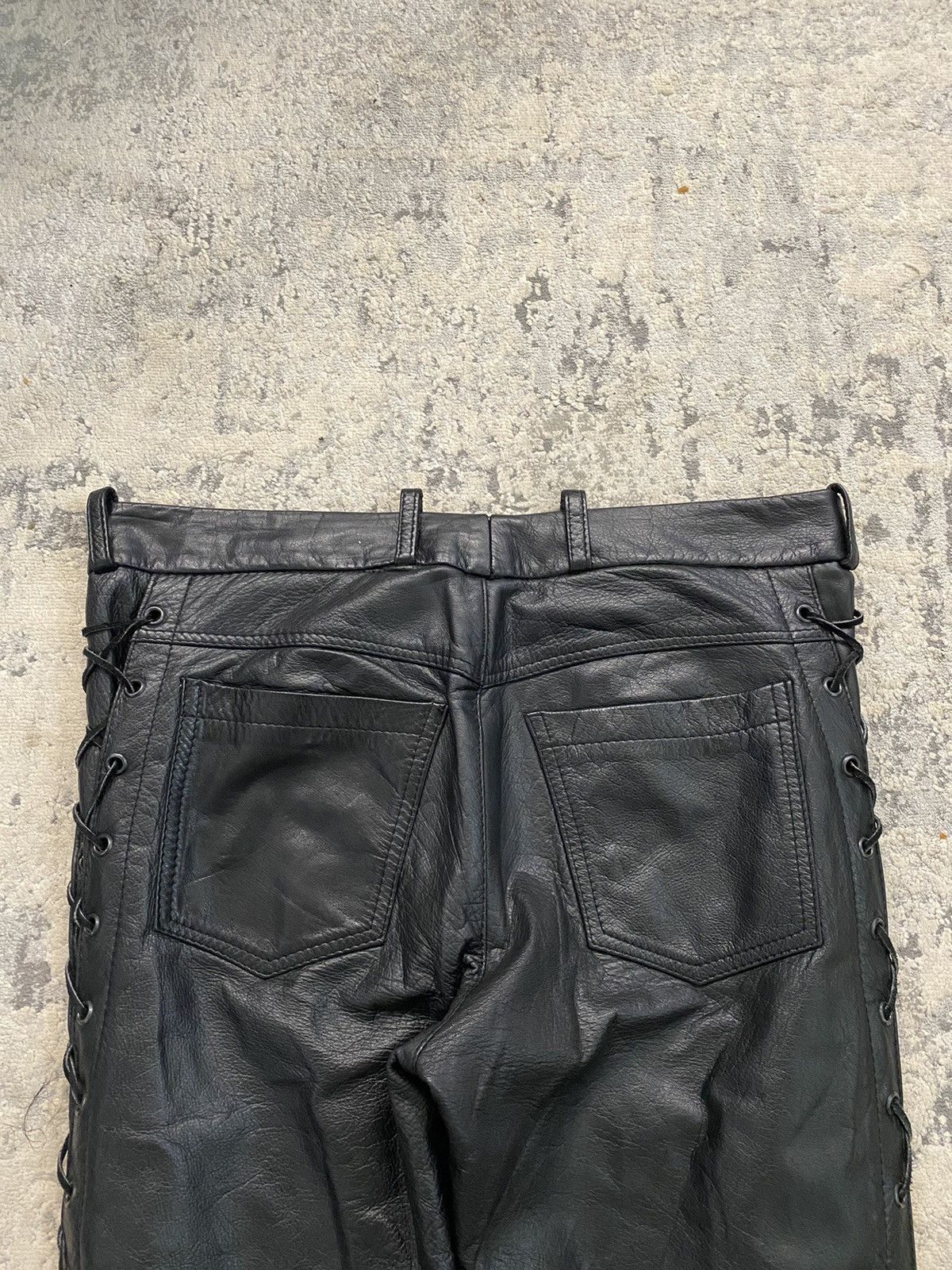 Raf Simons AW98 Leather Lace-up Pants Size US 32 / EU 48 - 6 Thumbnail