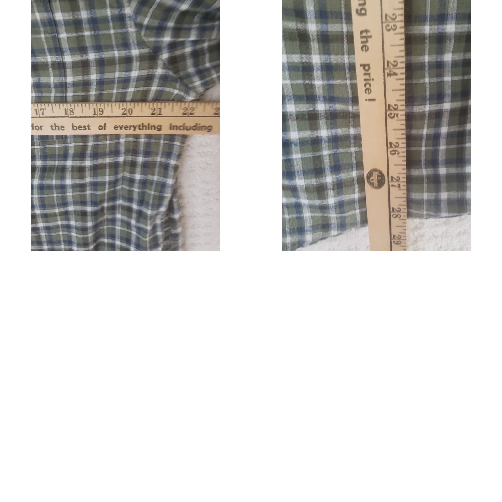 Royal Robbins VINTAGE Royal Robbins Men's Shirt Plaid Button-Front Short Sleeve Green Khaki White Regular L Size US L / EU 52-54 / 3 - 9 Thumbnail