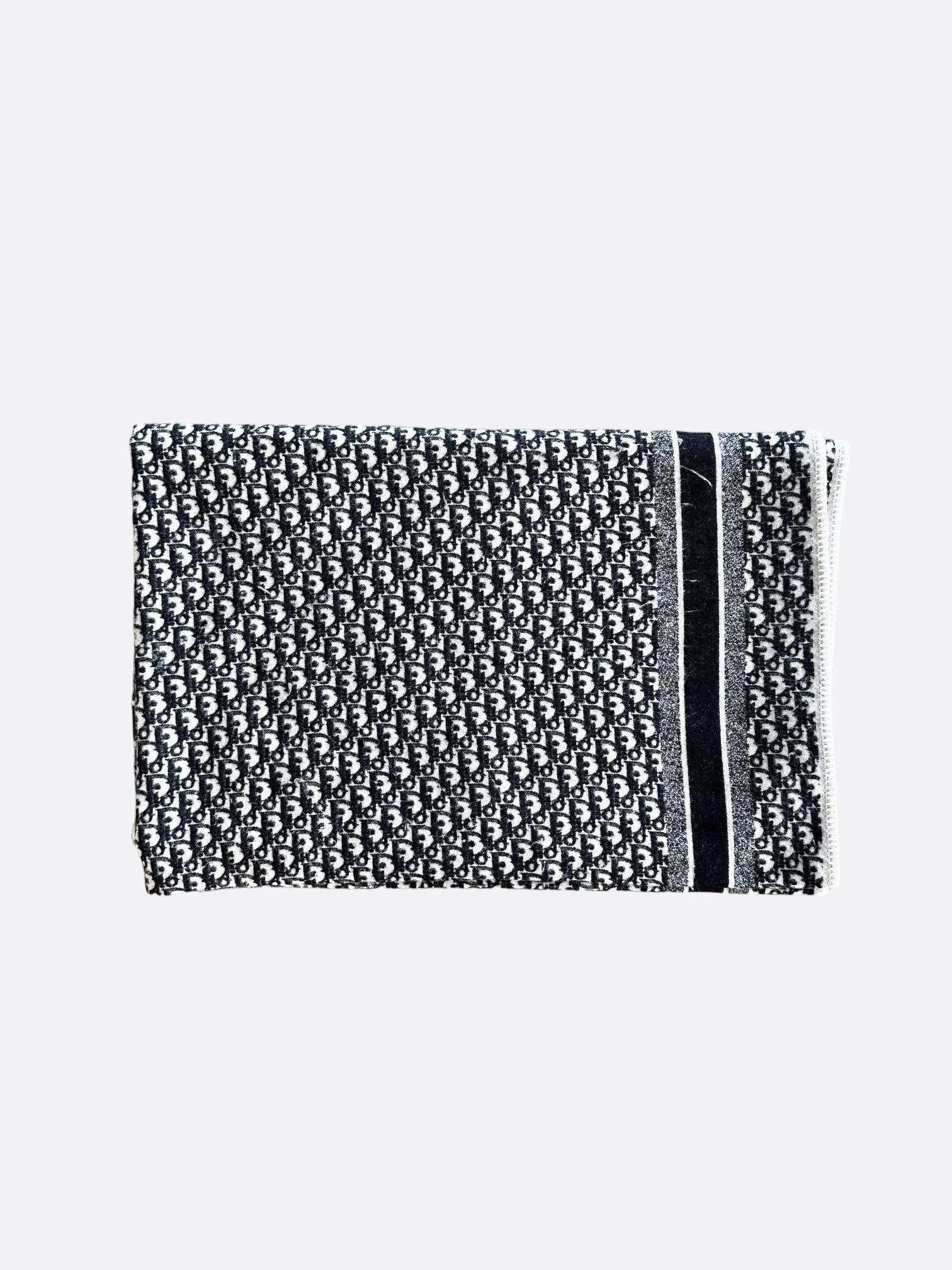 Dior Dior White & Blue Oblique Blanket Size ONE SIZE - 3 Thumbnail