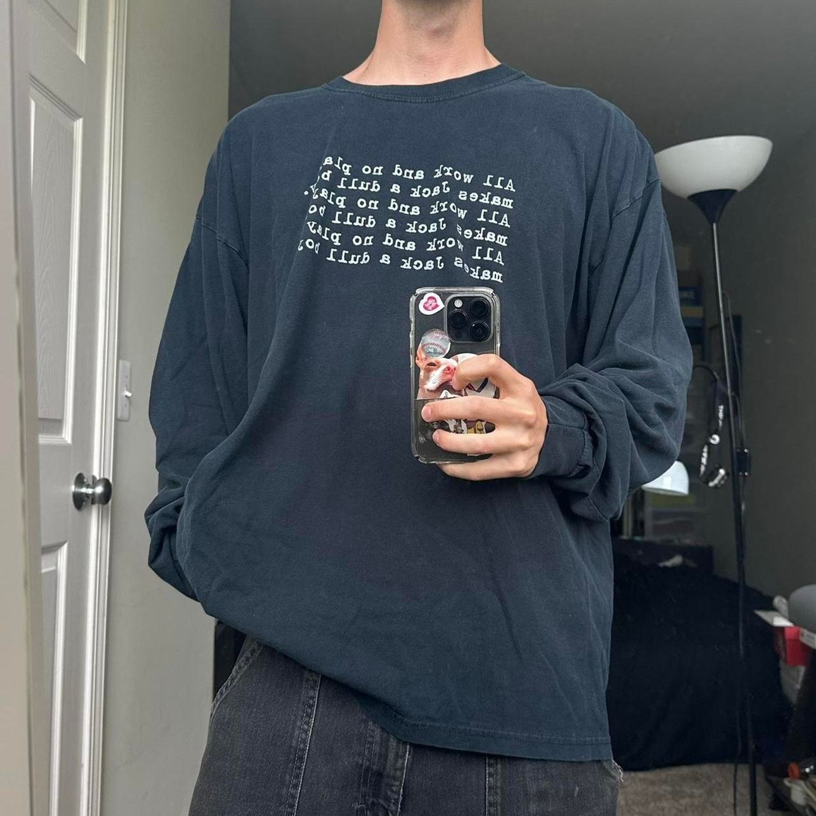 Vintage Vintage 90s The Shining Jack Nicholson Movie Longsleeve Size US XL / EU 56 / 4 - 7 Thumbnail
